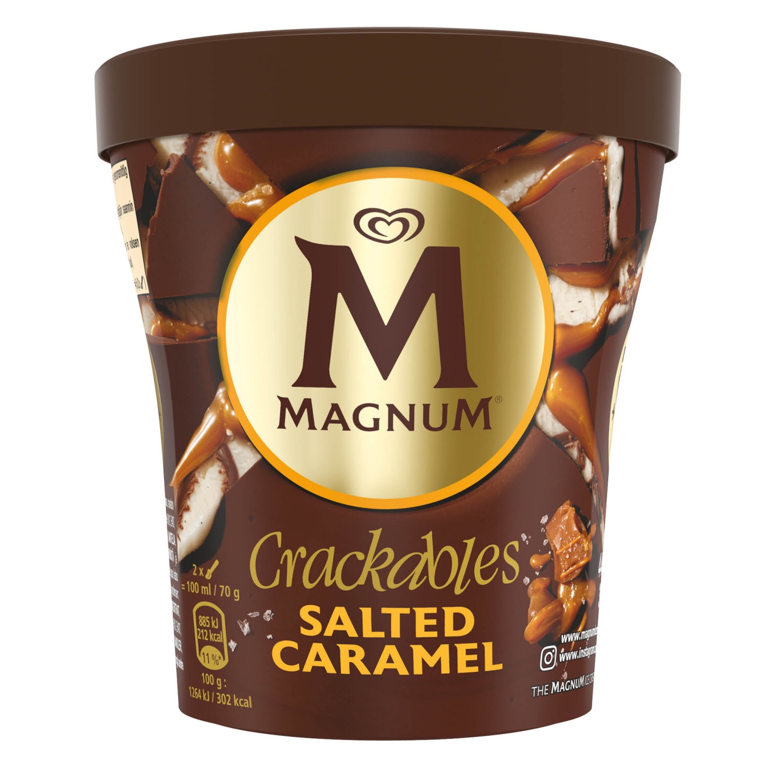 MAGNUM Poharas jégkrém, dupla sós karamell, 440 ml