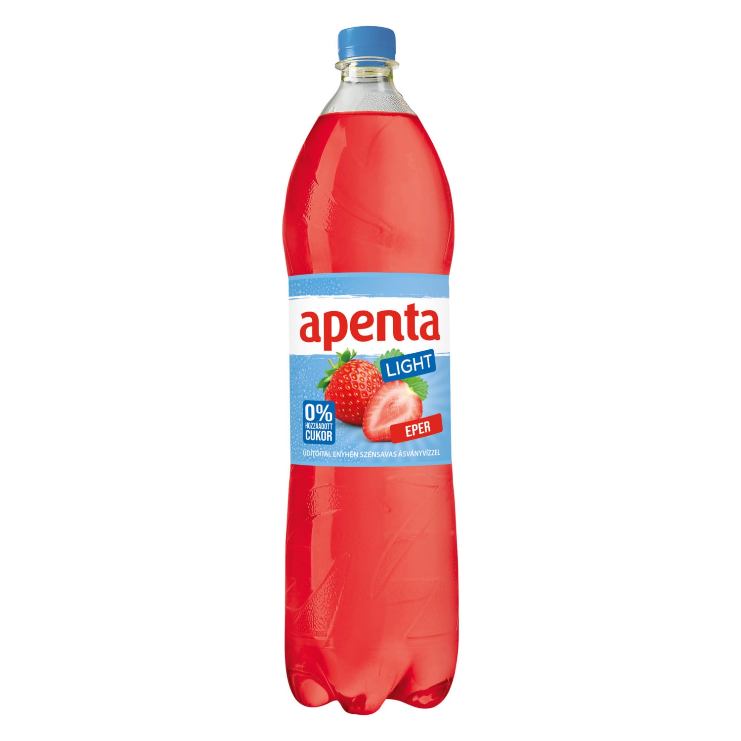 APENTA Szénsavas üdítőital, eper light, 1,5 l