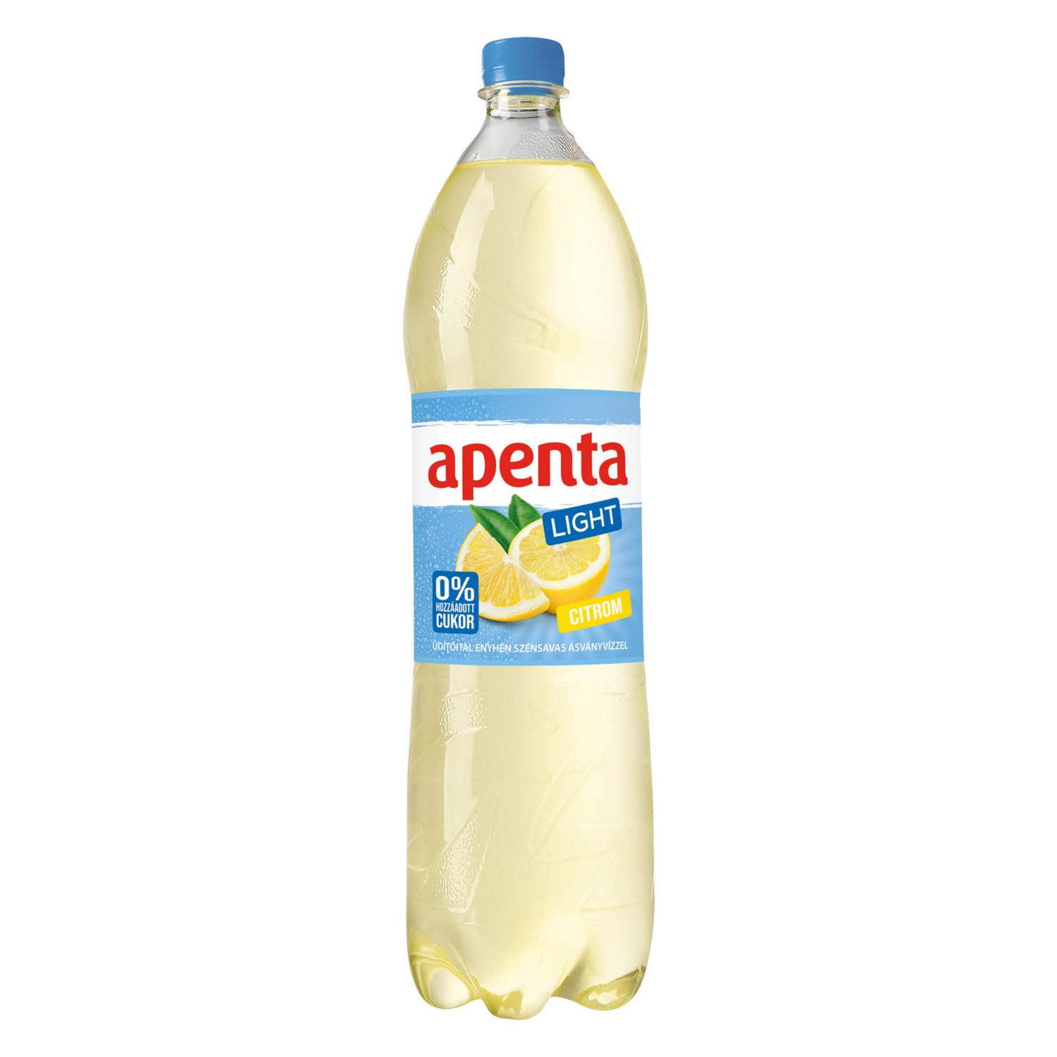 APENTA Szénsavas üdítőital, citrom light, 1,5 l