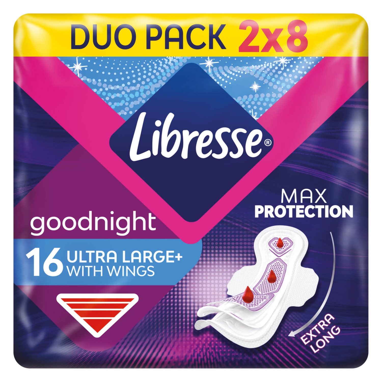 LIBRESSE Egészségügyi betét, Ultra Goodnight, 16 darab