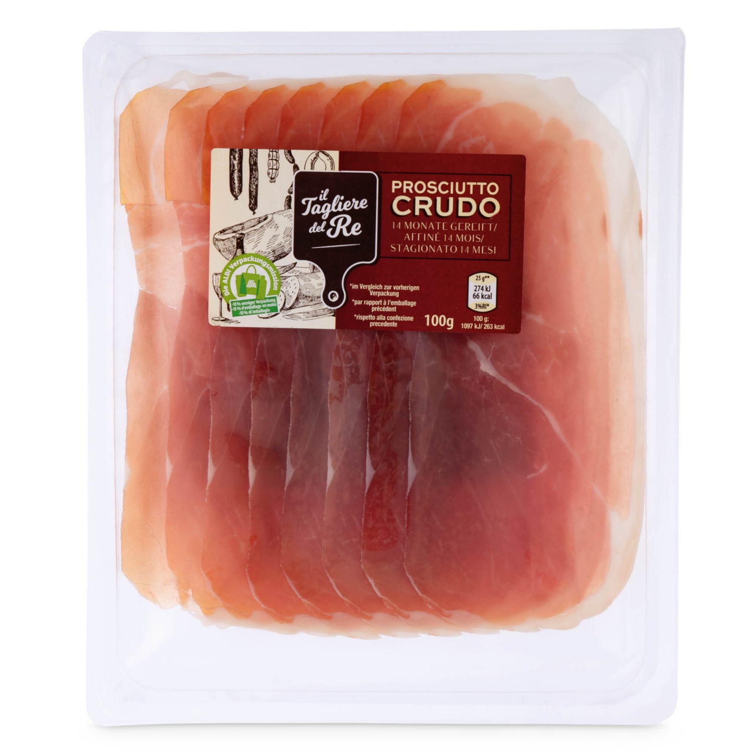 IL TAGLIERE DEL RE Prosciutto crudo, 100 g