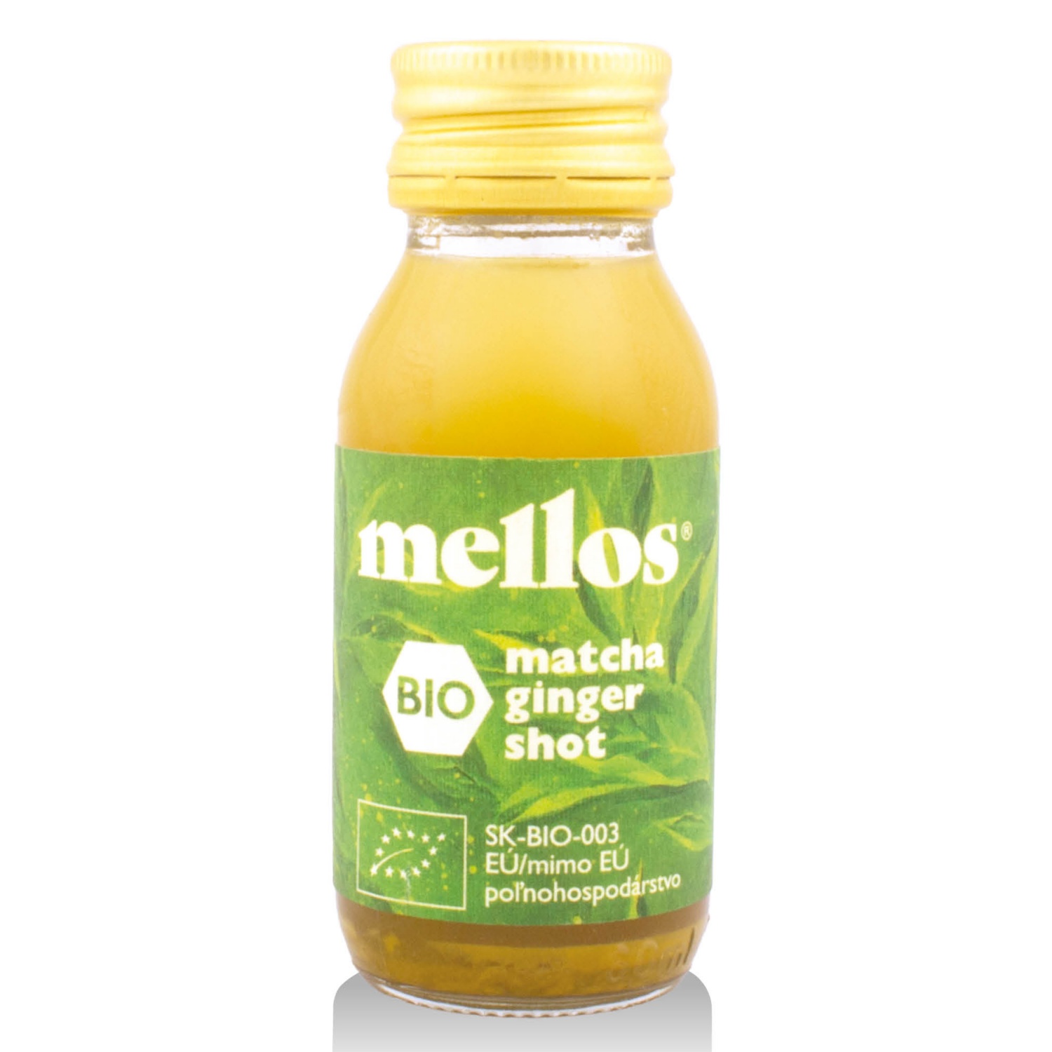 MELLOS Bio shot, matcha-gyömbér, 60 ml