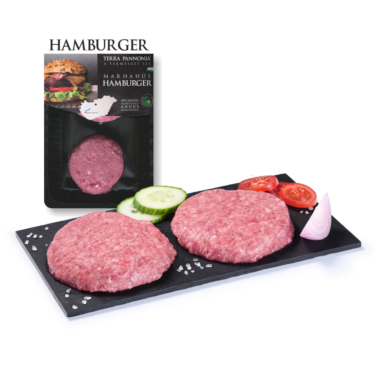 TERRA PANNONIA Friss hamburger-húspogácsa, 250 g