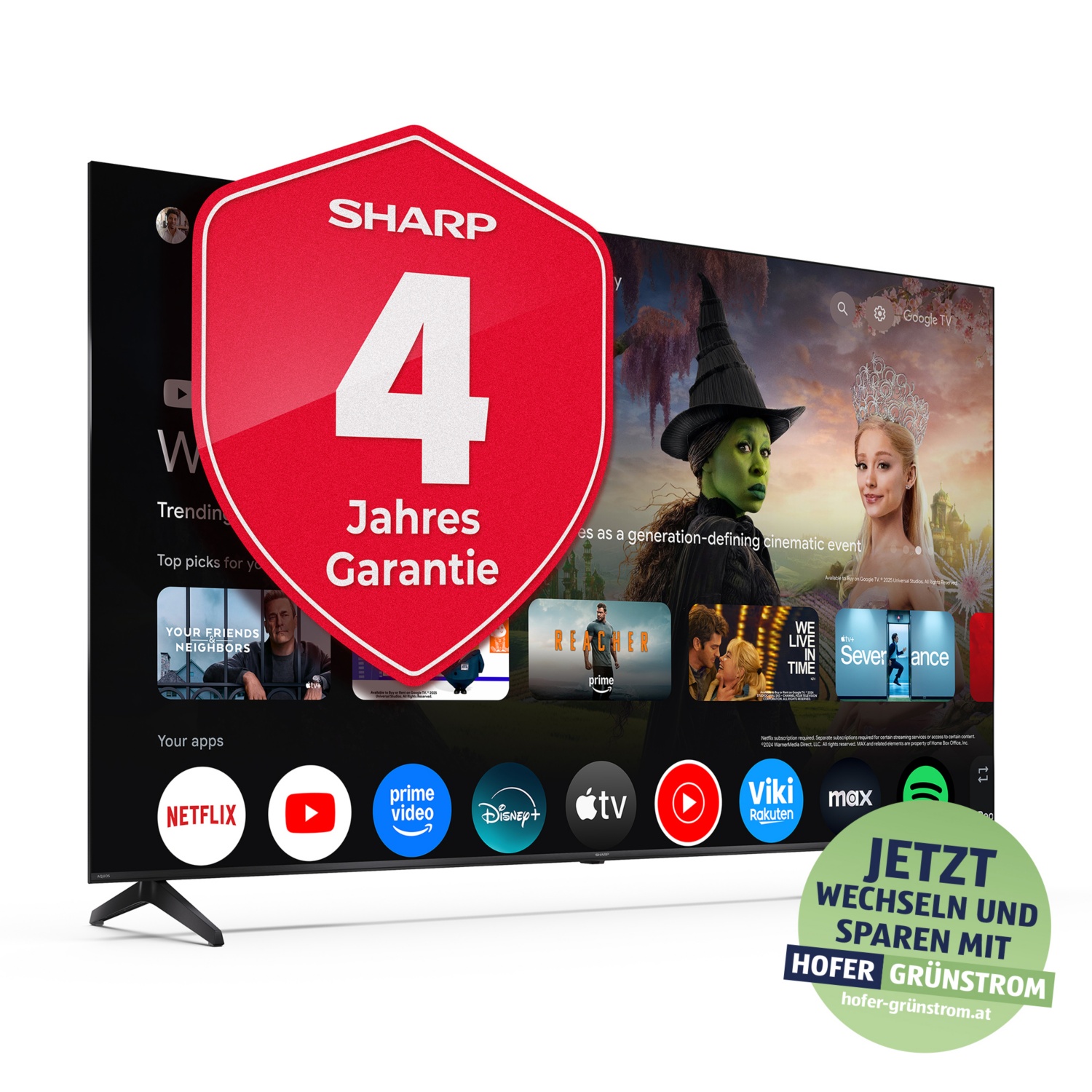 SHARP 55" (139cm) 4K Ultra HD Google TV™ QLED HP5265E