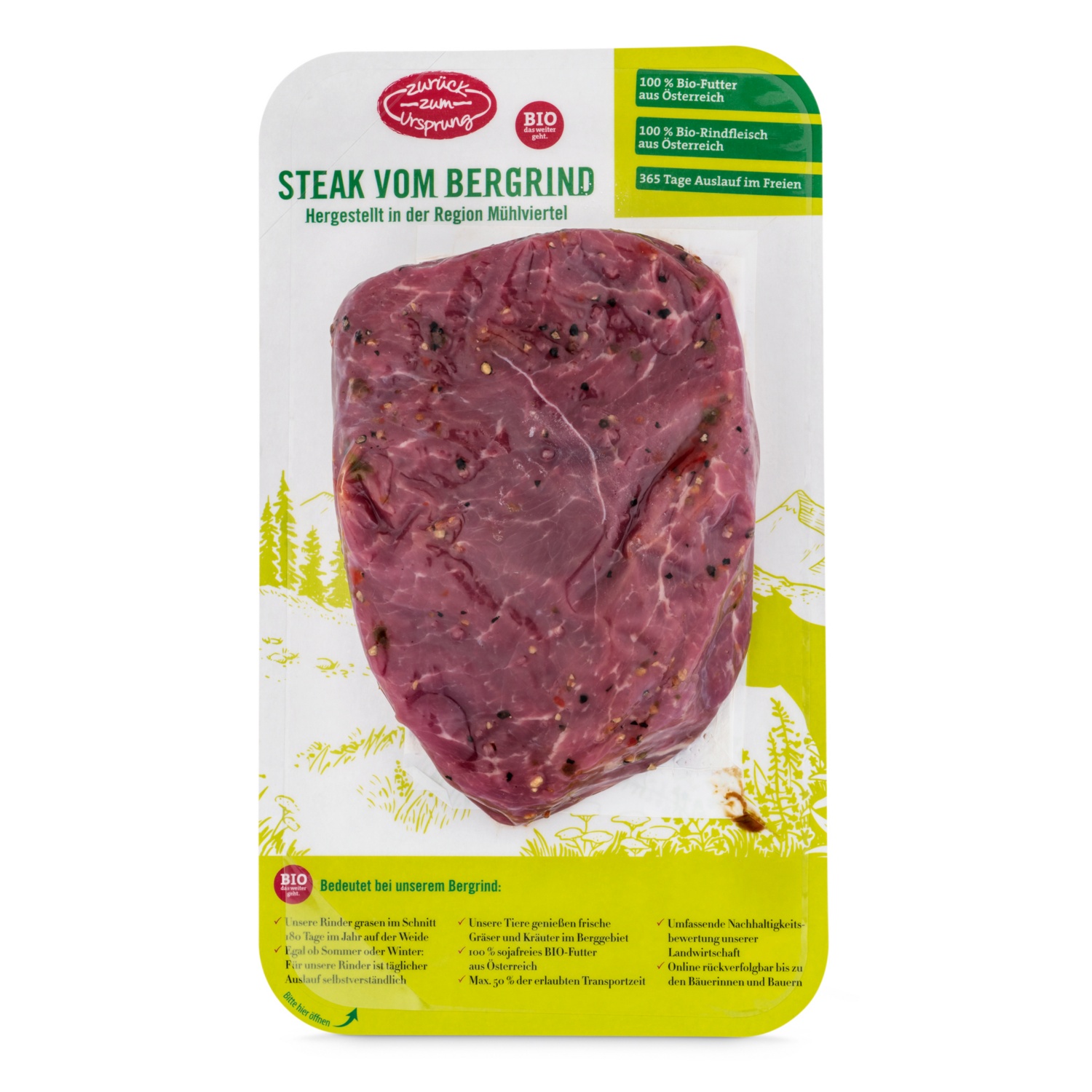 ZURÜCK ZUM URSPRUNG Rindersteaks mariniert, Gustostückerl