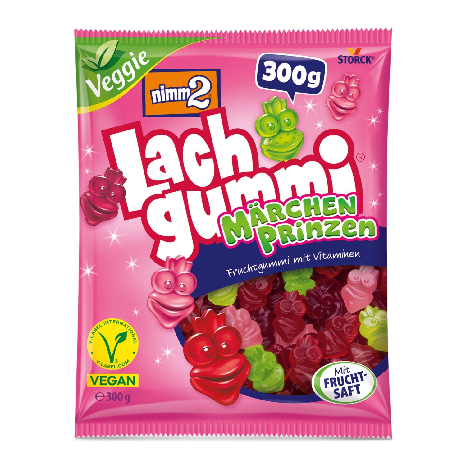 STORCK Nimm2 Lachgummi Veggie Mix, Märchenprinz