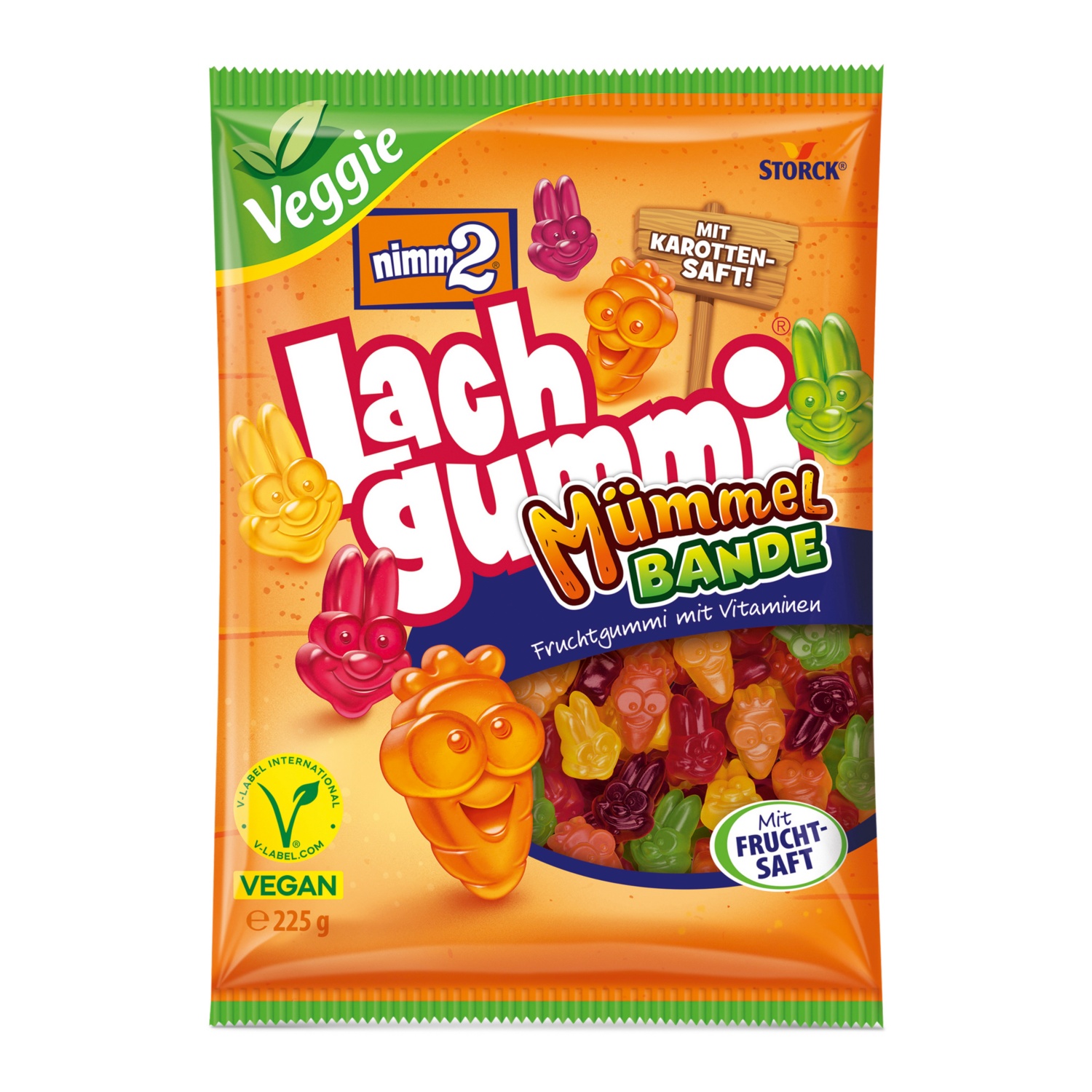 STORCK Nimm2 Lachgummi Veggie Mix, Mümmelbande