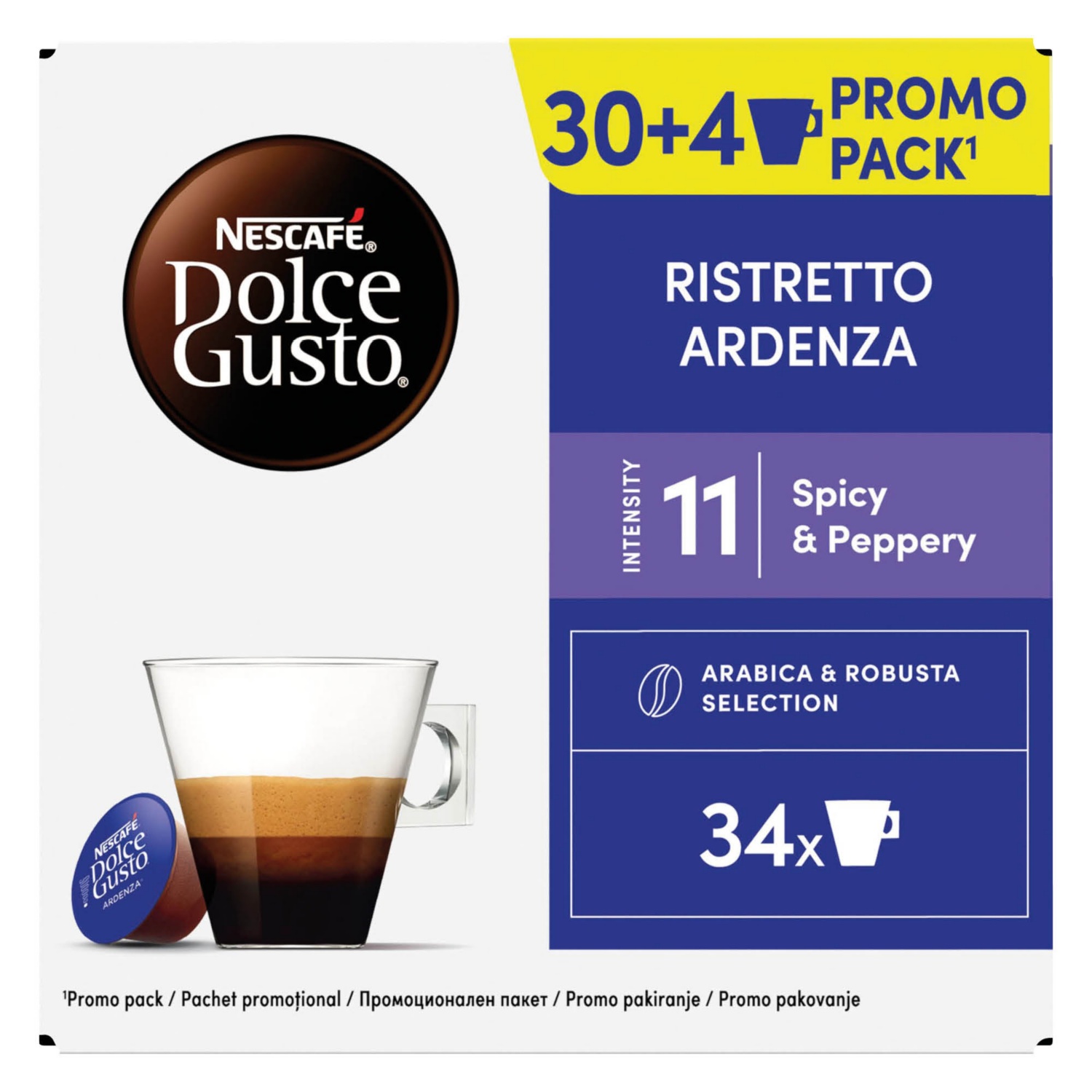 DOLCE GUSTO Kávékapszula, Ristretto Ardenza, 34 darab