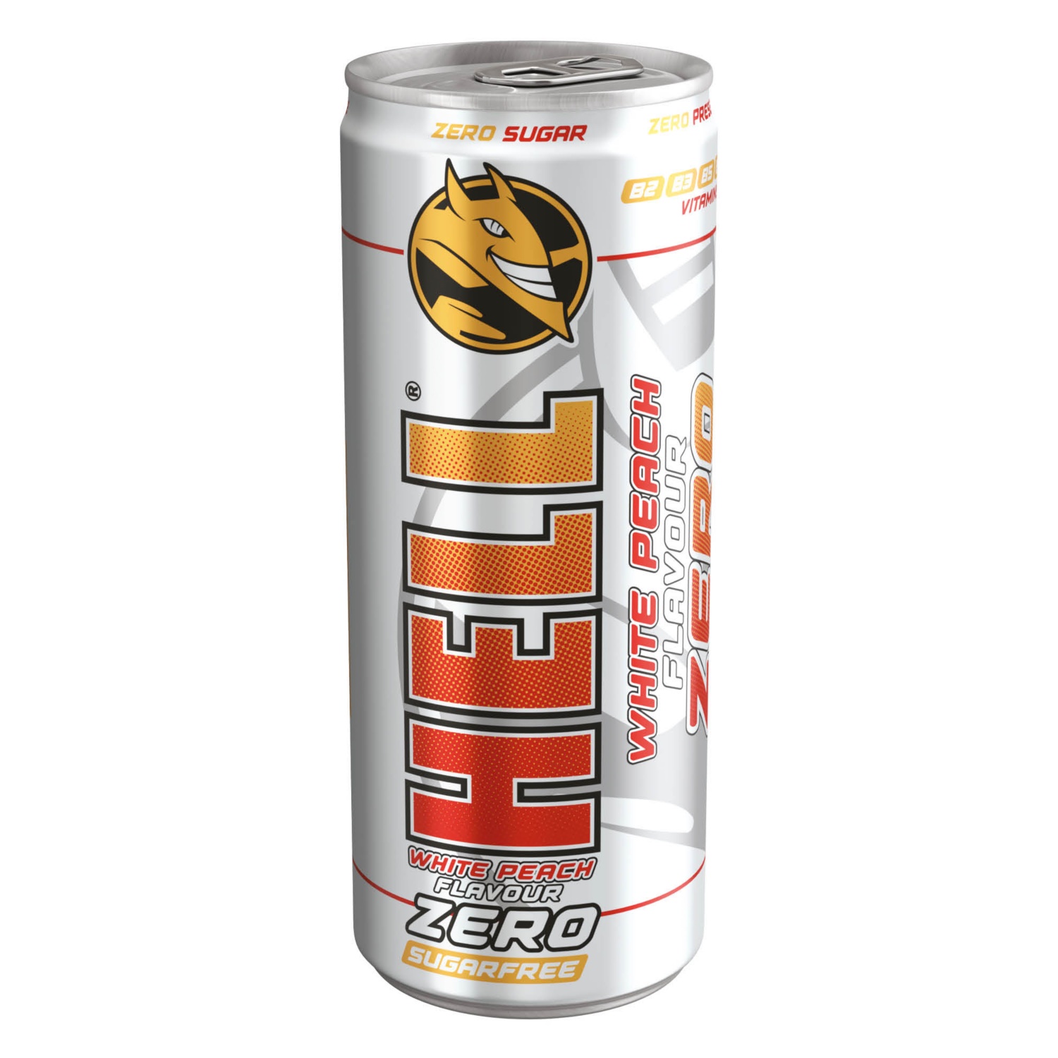 HELL ENERGY Energiaital, White Peach Zero, 0,25 l