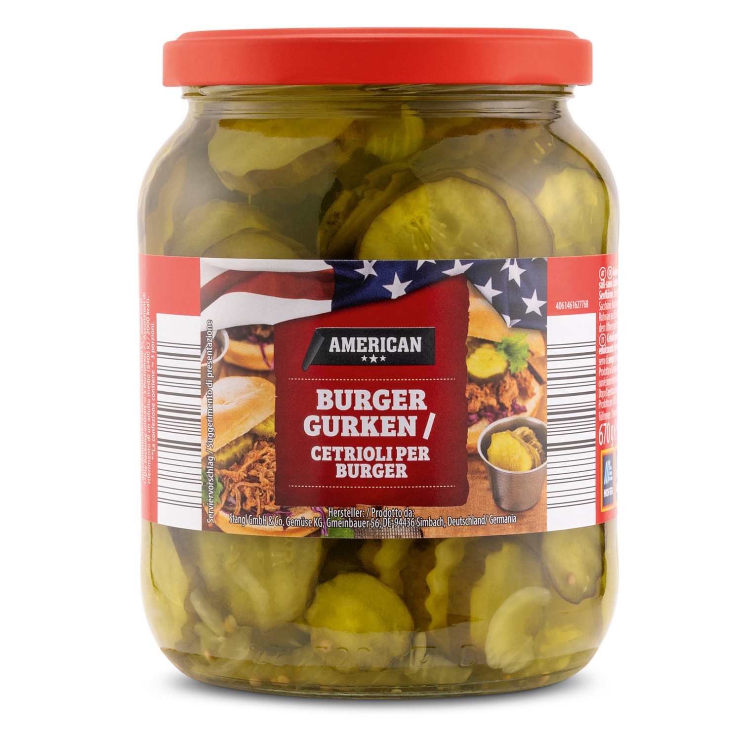 AMERICAN Sandwich-/Burgergurken, Burgergurken