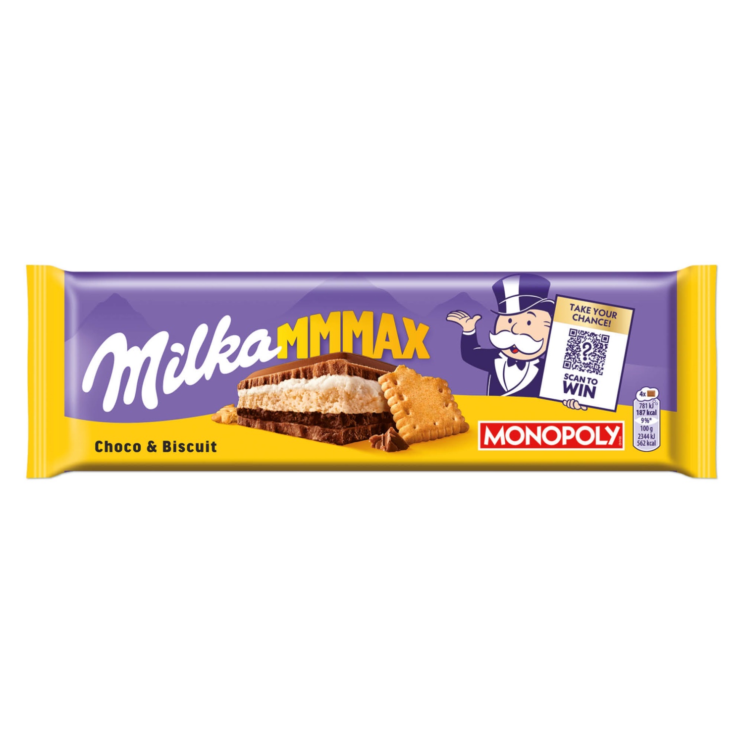 MILKA Táblás tejcsokoládé, keksszel és krémtöltelékkel, 300 g