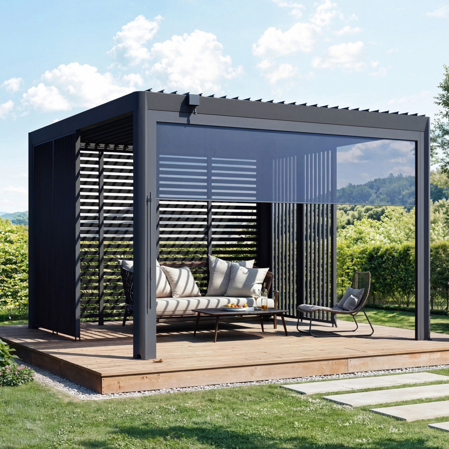 GFP Designpergola Aluminium Nero