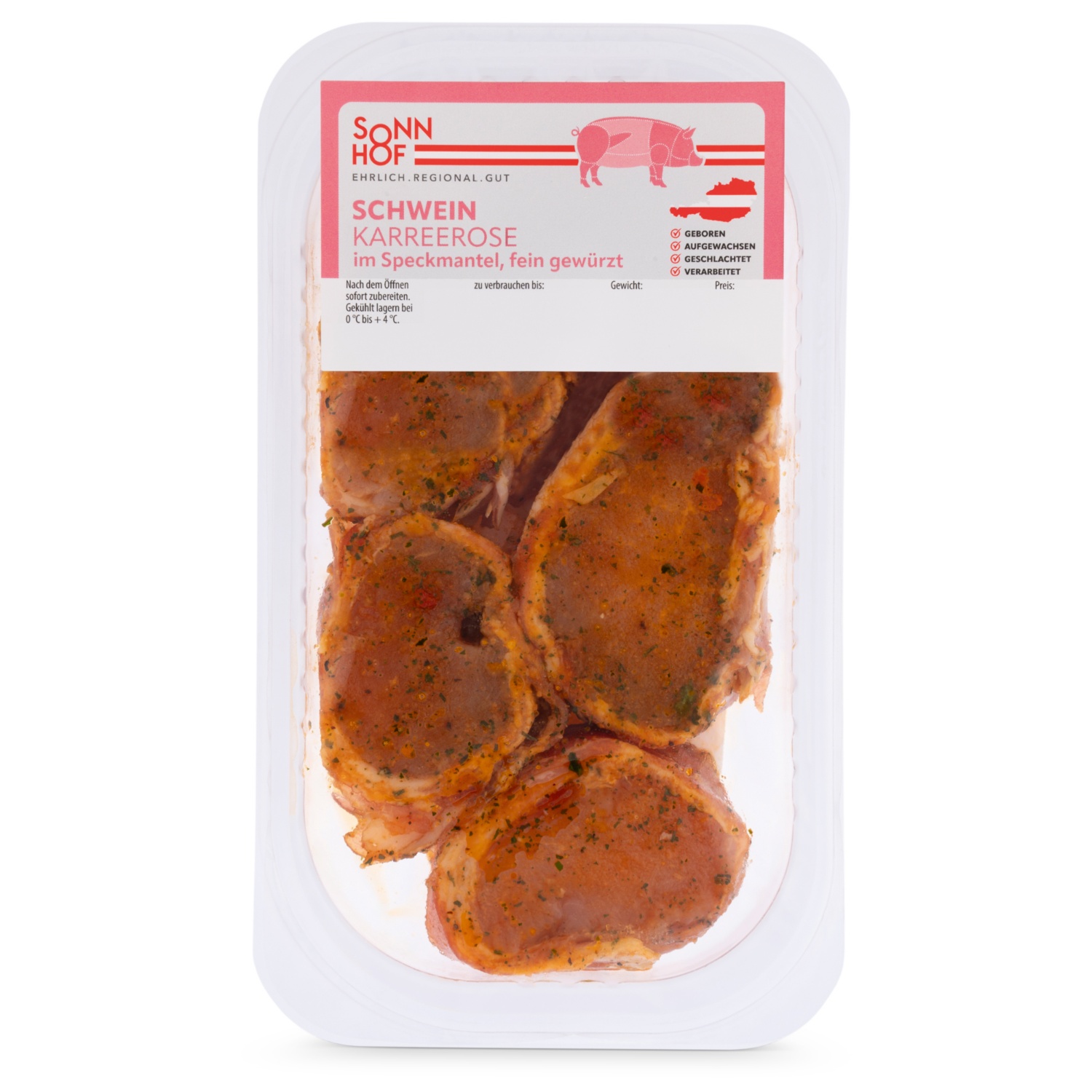 GENUSS 100% AUS ÖSTERREICH Delikatessen im Speckmantel, Karree