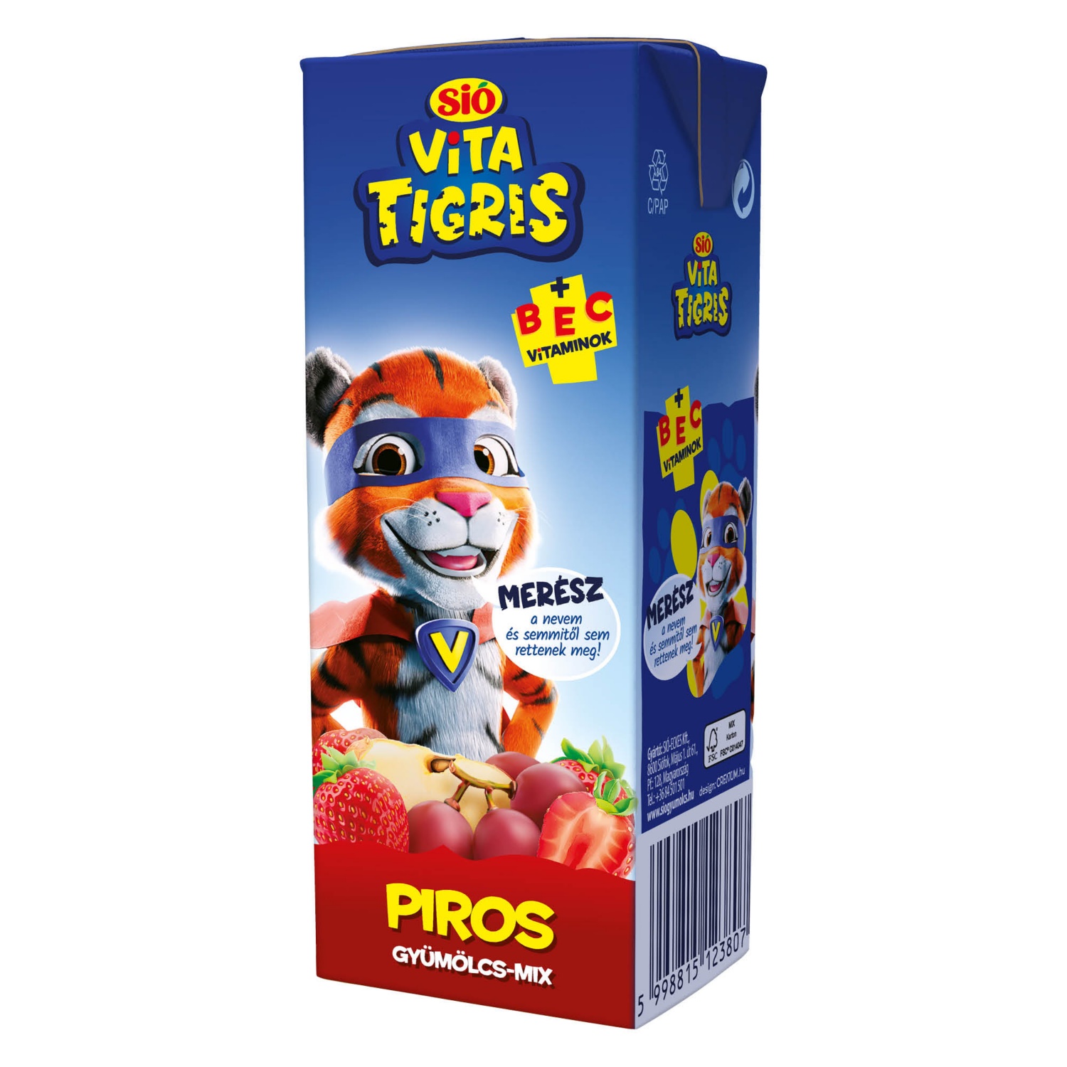 SIÓ Vitatigris gyümölcsital, piros, 0,2 l