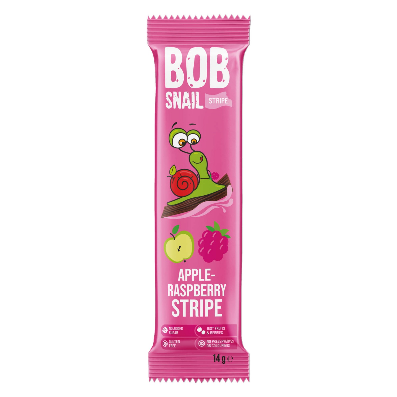 BOB SNAIL Gyümölcsszelet, alma-málna, 14 g