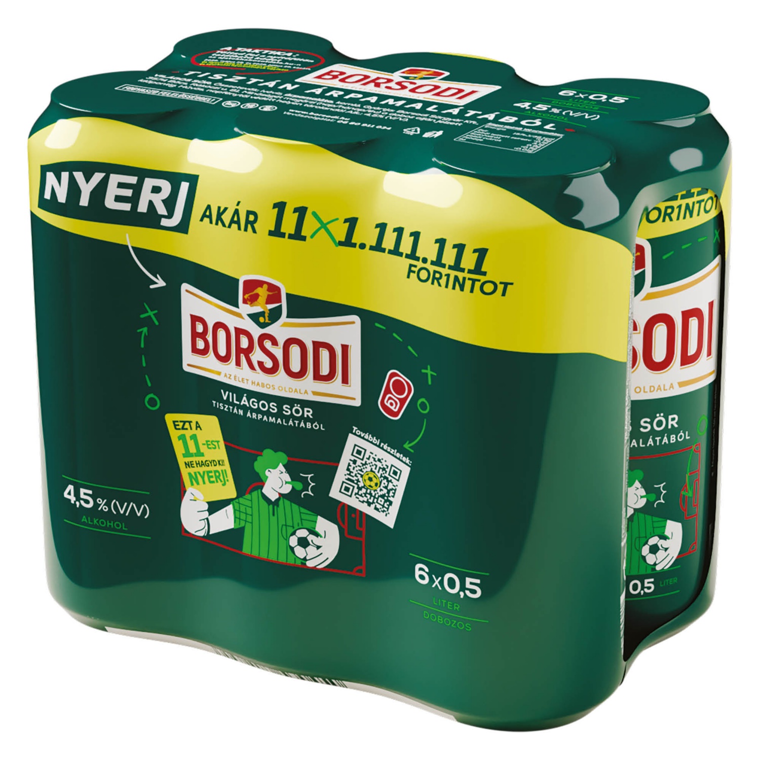 BORSODI Világos sör, 6 doboz