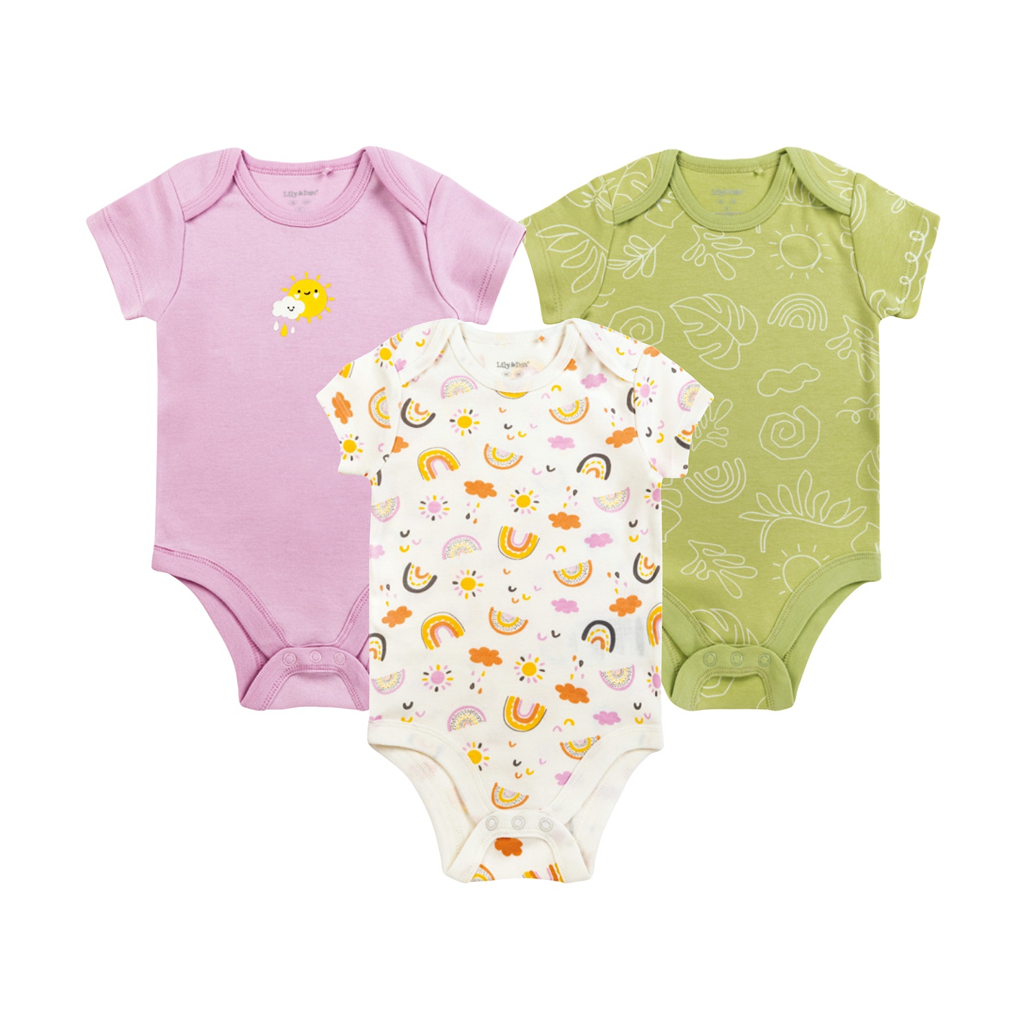 LILY & DAN Body per neonati, 3 pezzi