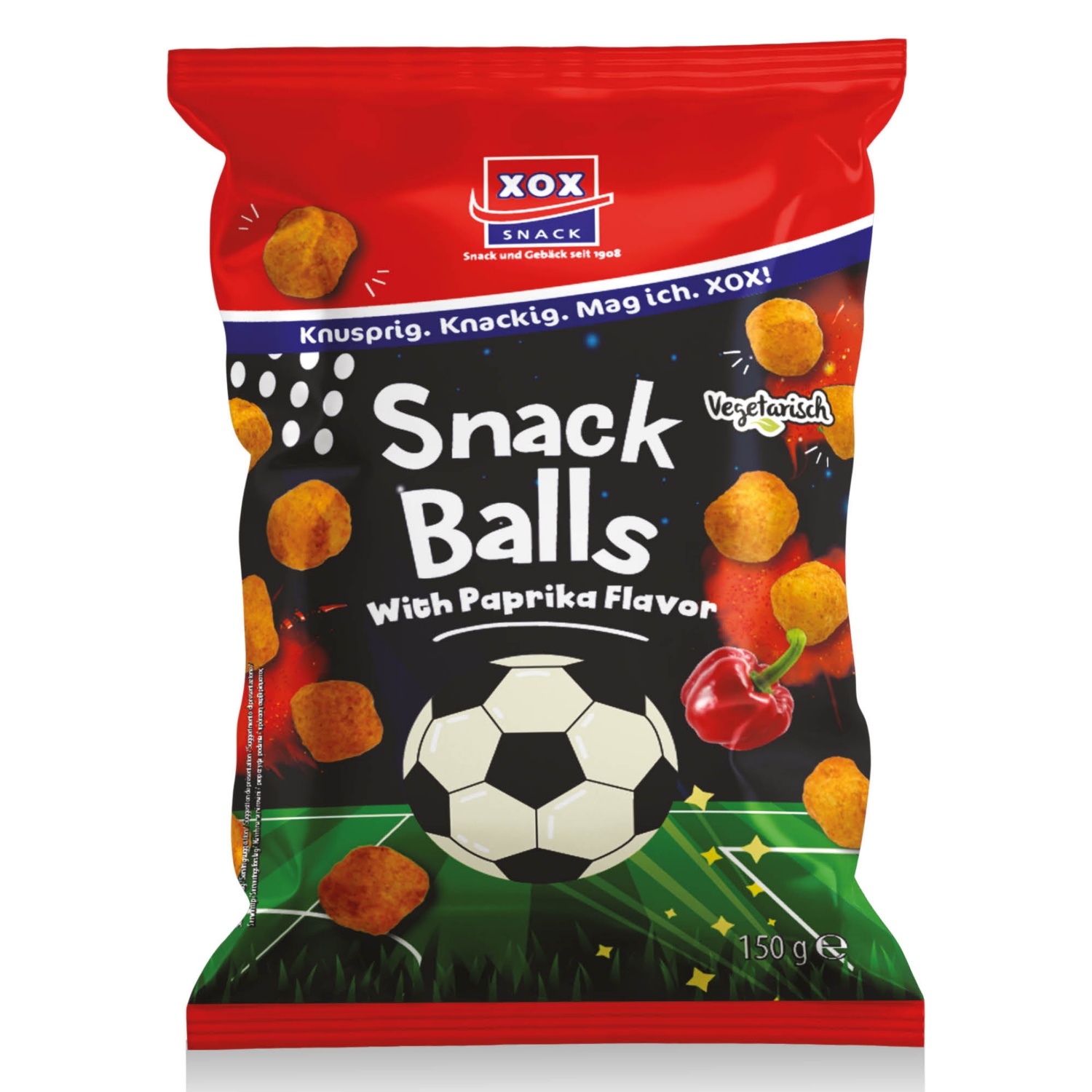 XOX Kukoricagolyó, paprikás, 150 g