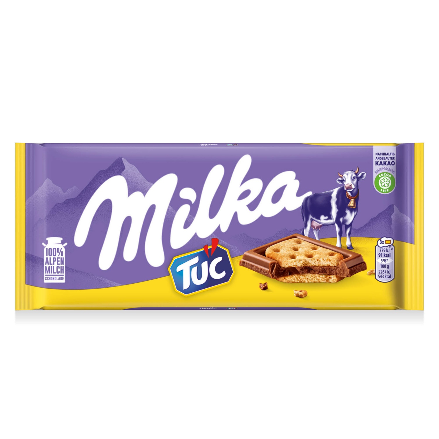 MILKA Táblás csokoládé, TUC, 87 g