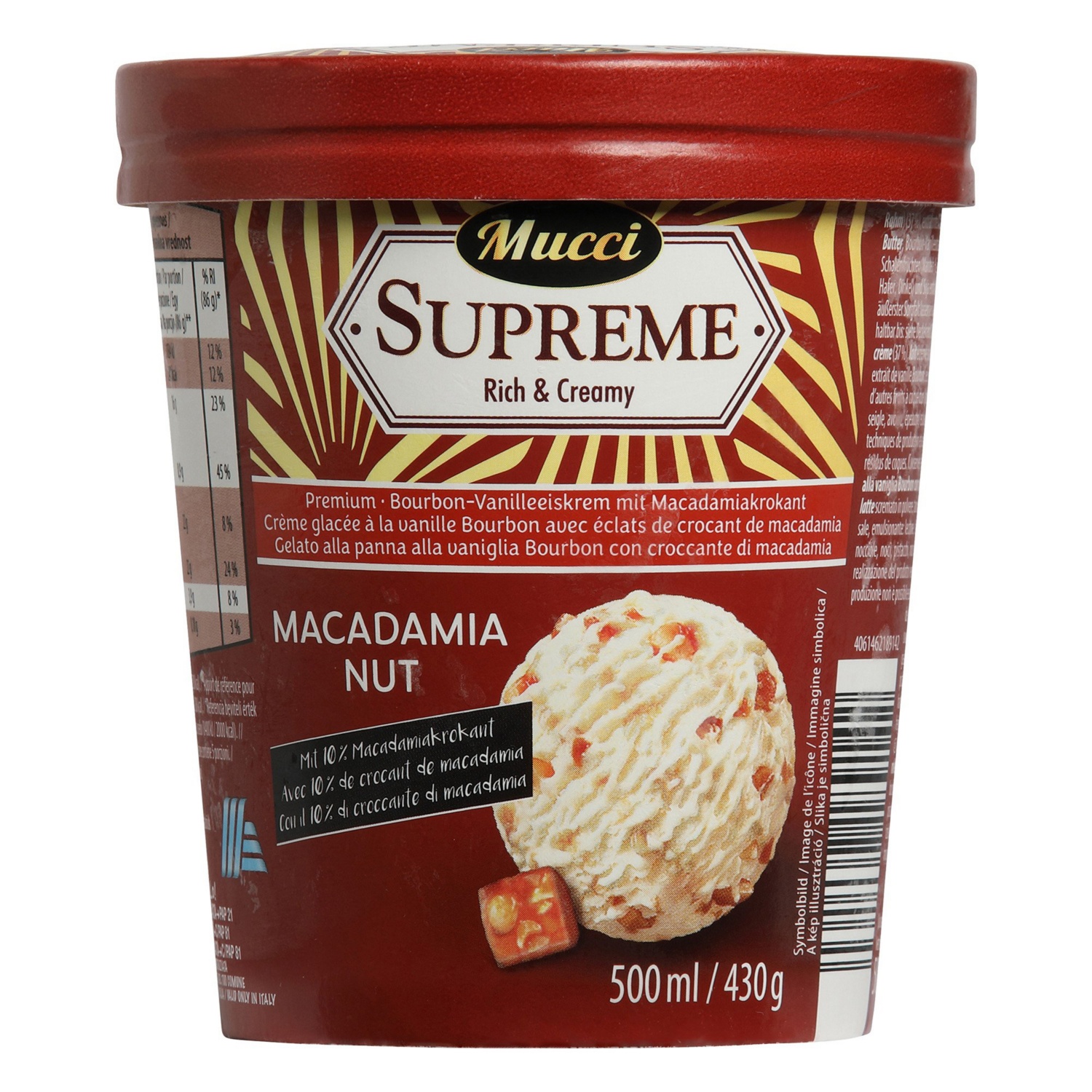 MUCCI Supreme Rich & Cream, Macadamia