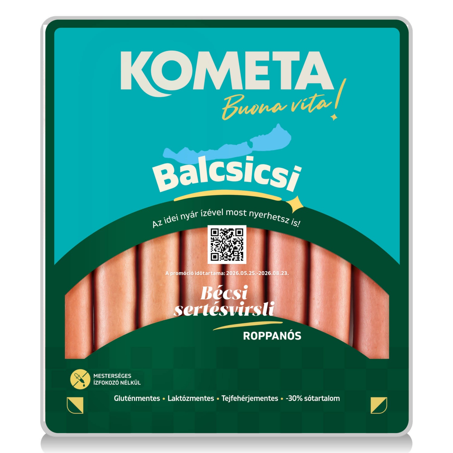 KOMÉTA Bécsi sertésvirsli, 640 g