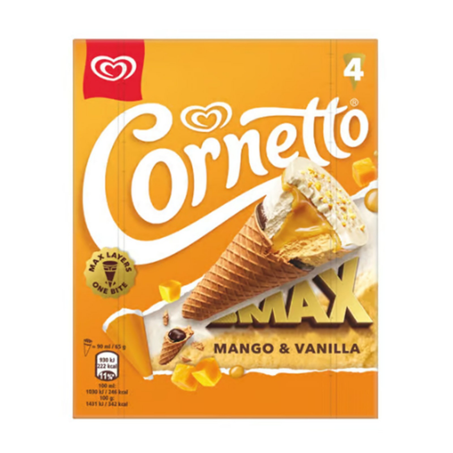 CORNETTO Mango max, 4 darab