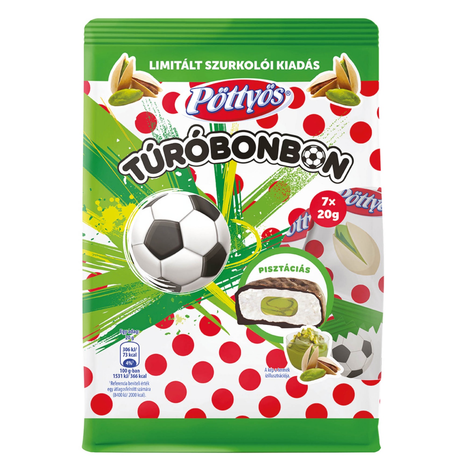 PÖTTYÖS Túróbonbon, 7 darab