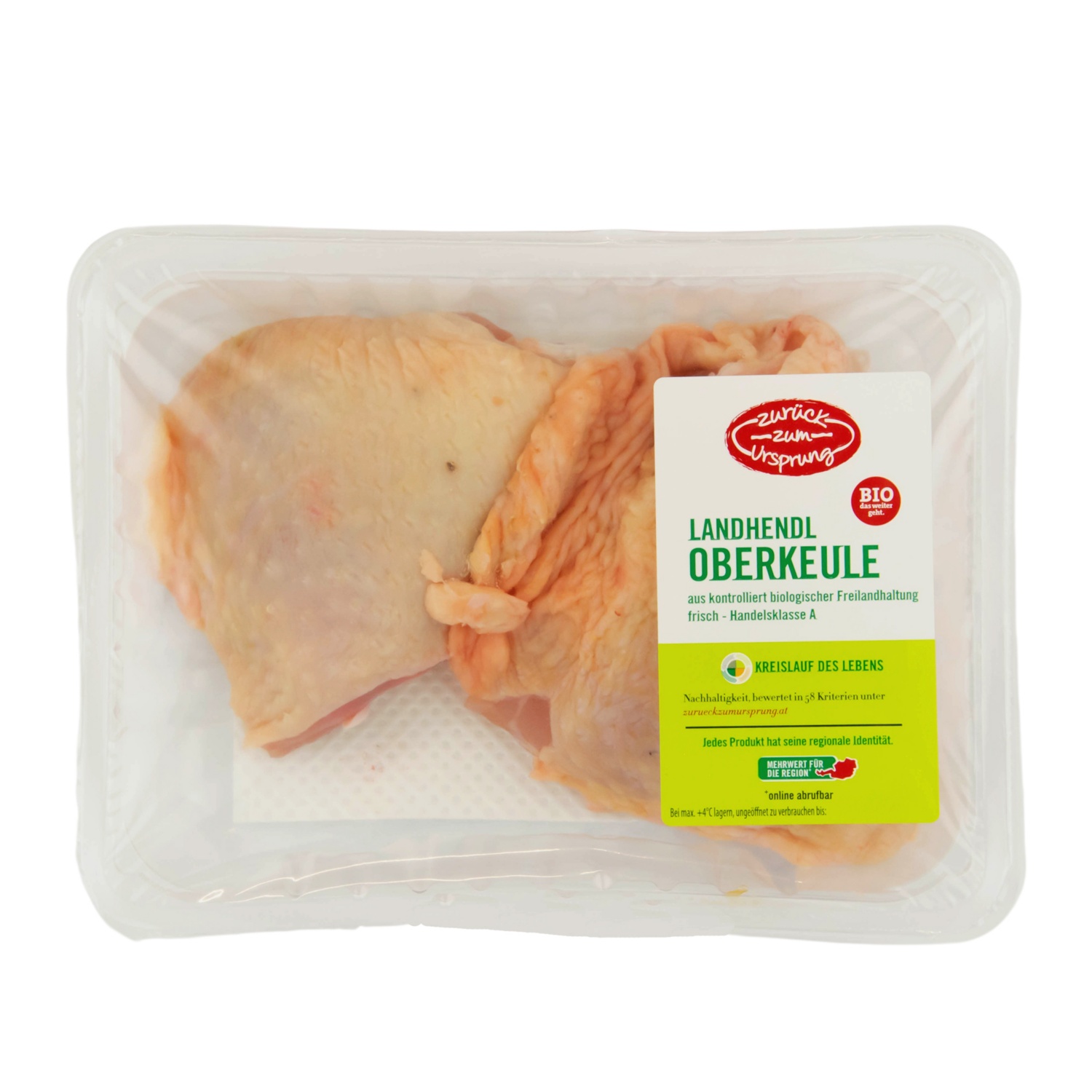 ZURÜCK ZUM URSPRUNG BIO-Hühnerteile, Oberkeulen