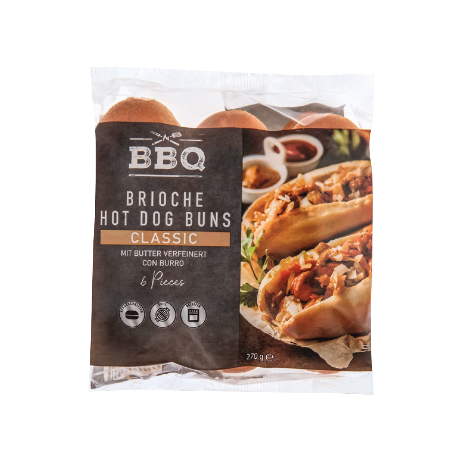 BBQ Pan brioche per hot dog