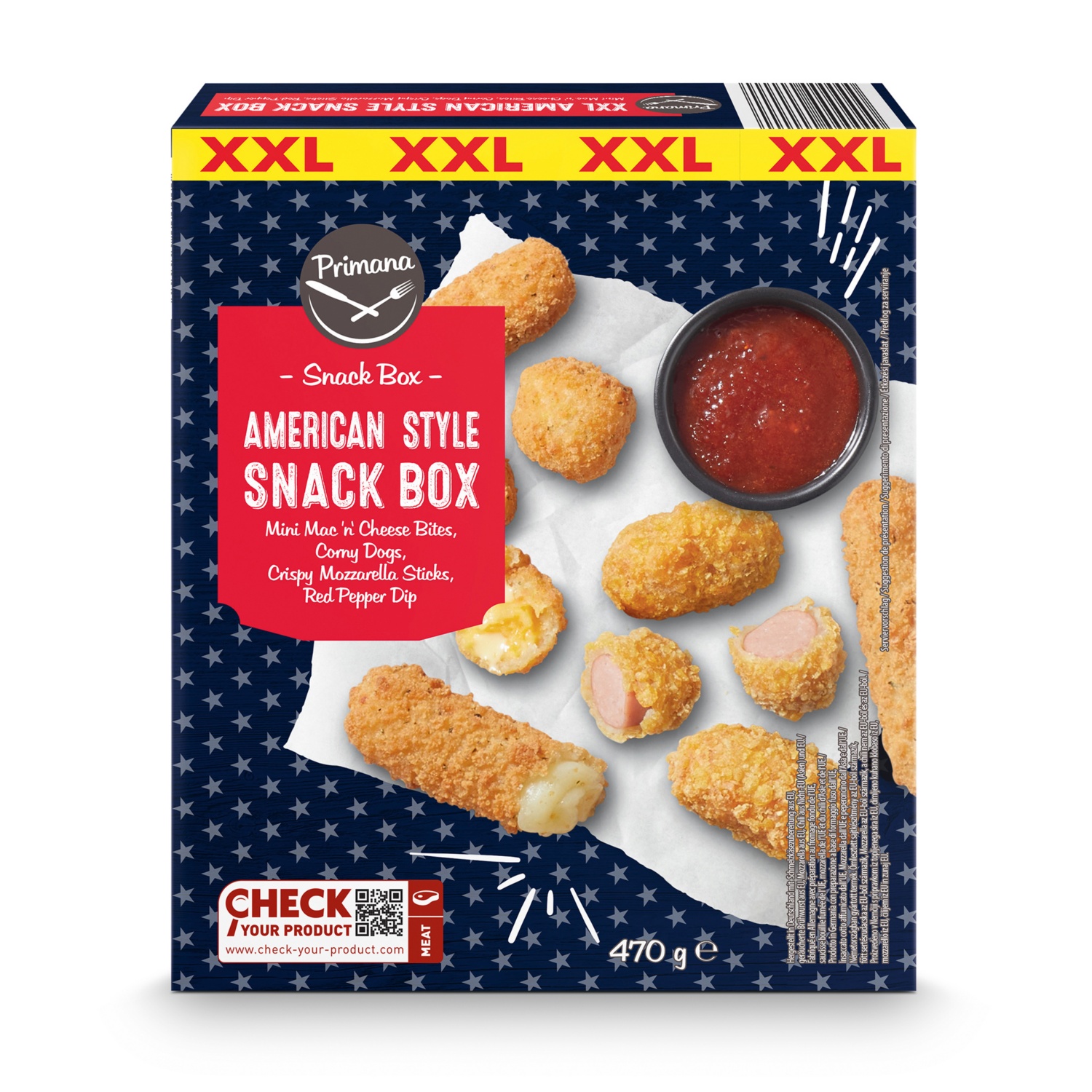 PRIMANA Party Snackbox XXL, sapori americani