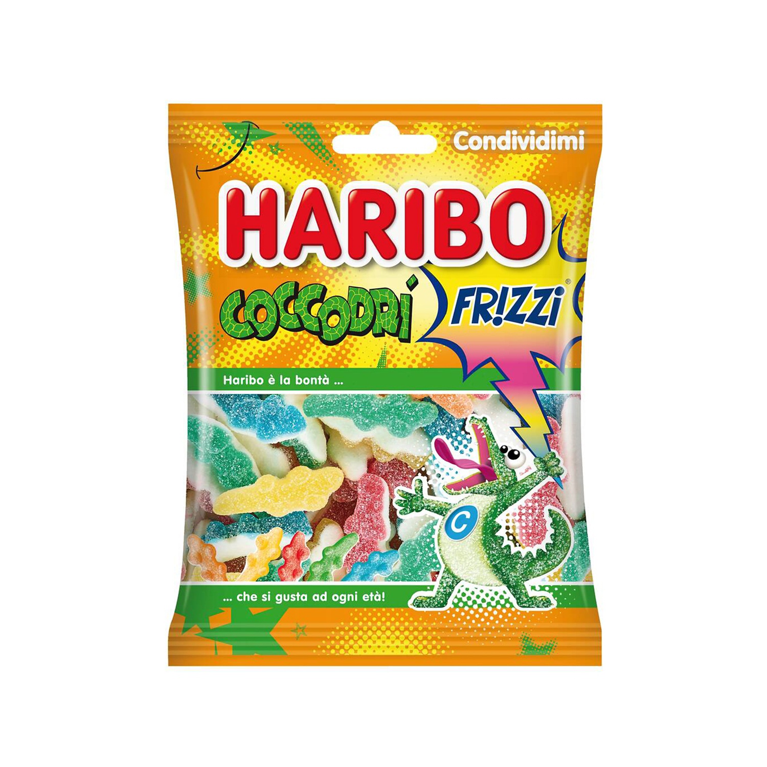 HARIBO Caramelle Gommose Frizzi, Coccodrì