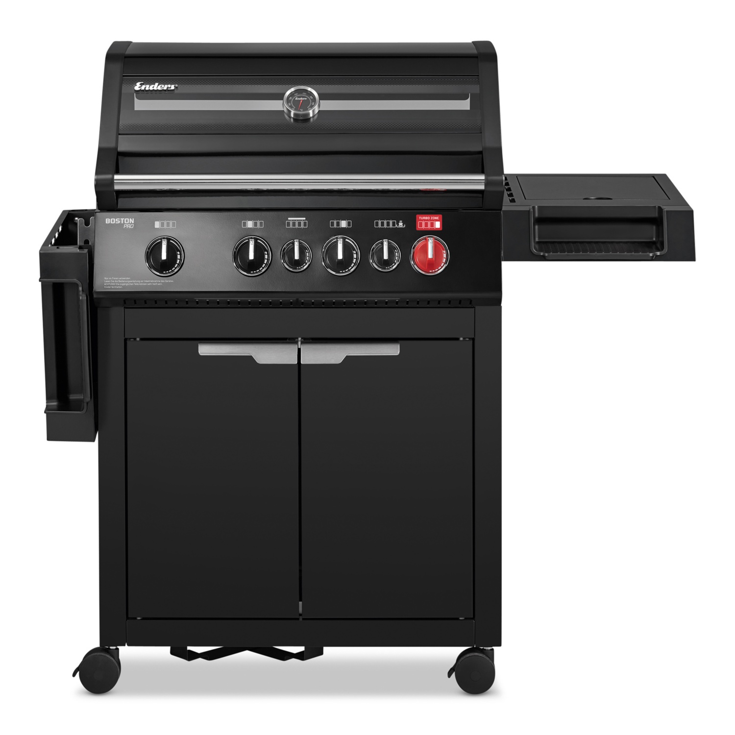 ENDERS Gasgrill Boston Black Pro 4 SIKR Turbo inkl. Wetterschutzhülle
