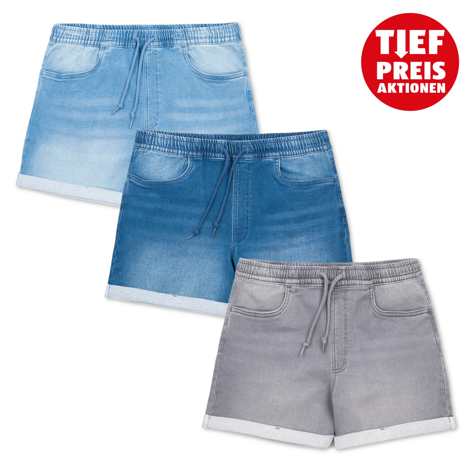 UP 2 FASHION WOMEN Damen-Denim-Sweatshorts