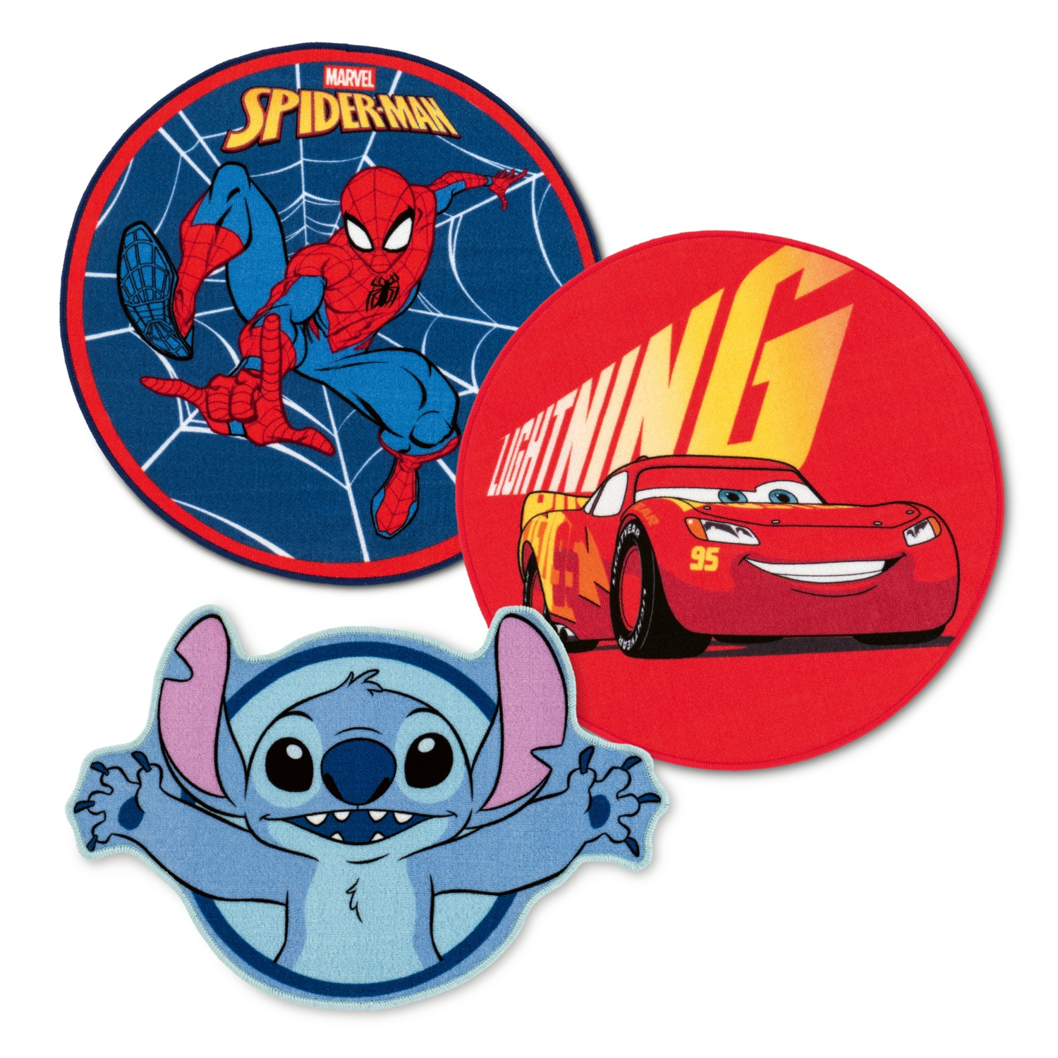 DISNEY STITCH / SPIDERMAN / CARS Tappeto per bambini