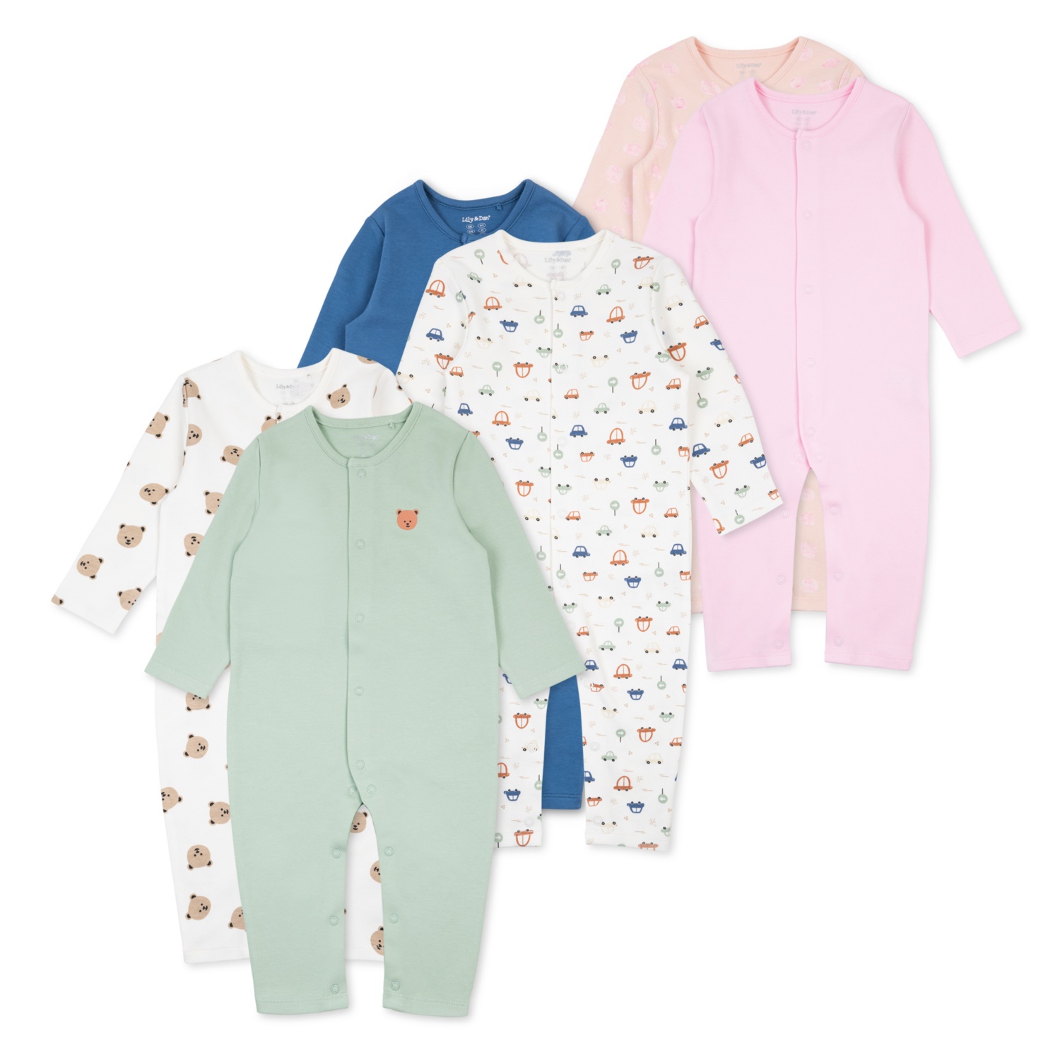 LILY & DAN Pigiama per neonati, 2 pezzi
