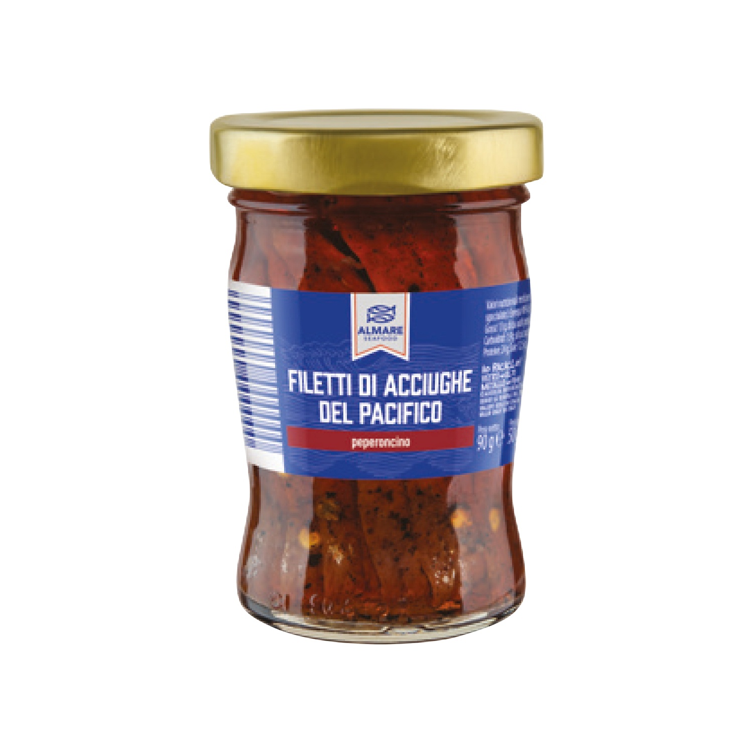 ALMARE SEAFOOD Filetti di acciughe in olio di semi di girasole, peperoncino