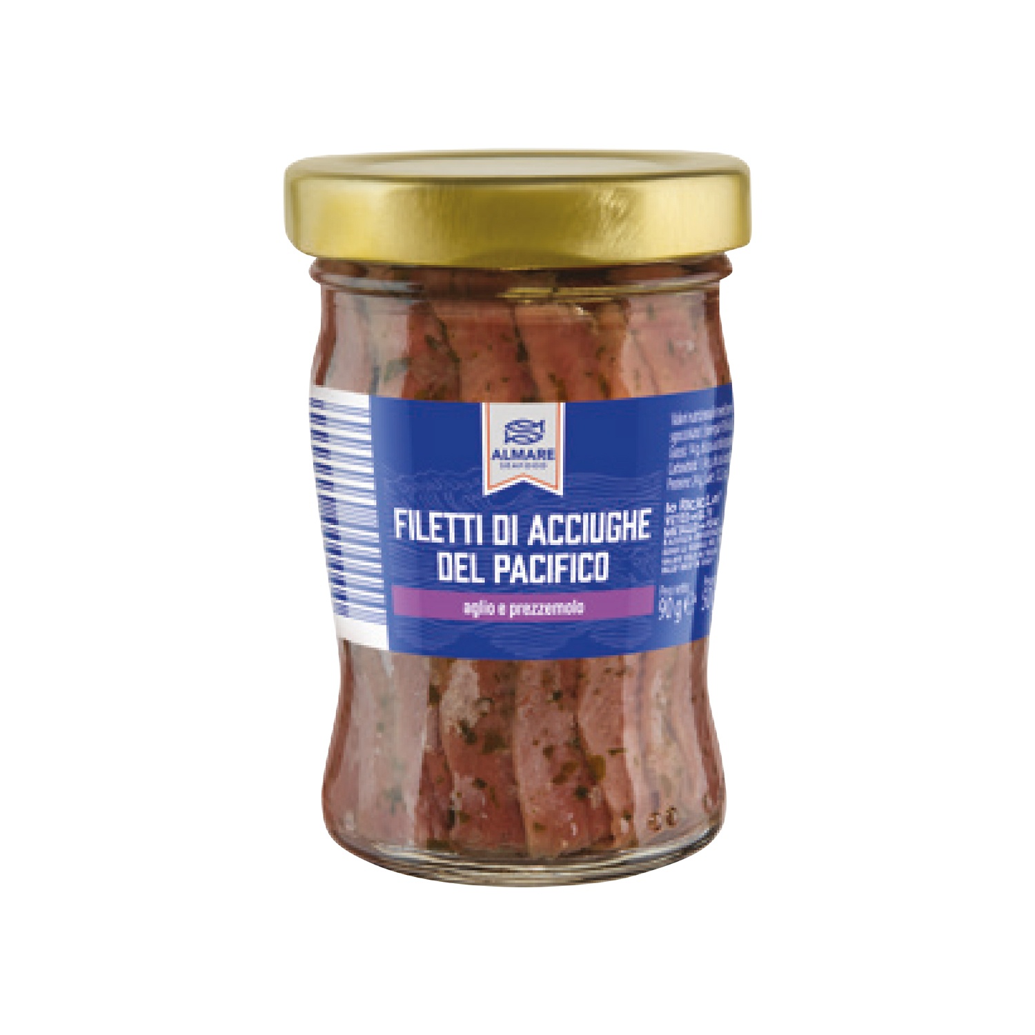 ALMARE SEAFOOD Filetti di acciughe in olio di semi di girasole, aglio e prezzemolo