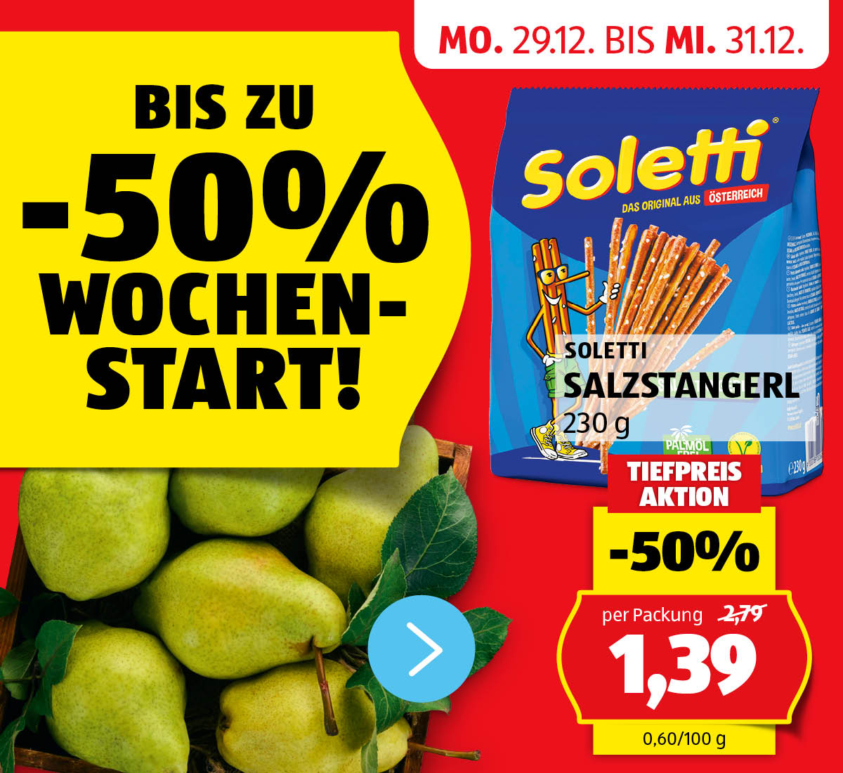 Aktionen: HOFER Wochenstart! - Angebote von 29.12. bis 31.12.