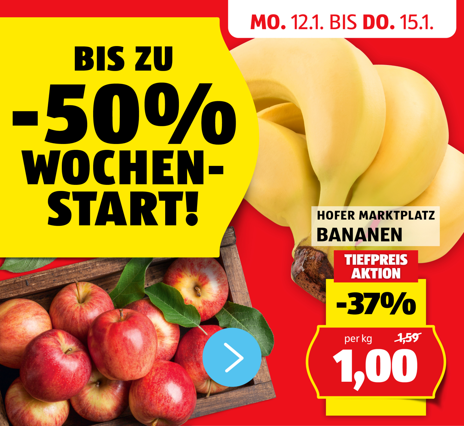 Aktionen: HOFER Wochenstart! - Angebote von 12.1. bis 15.1.