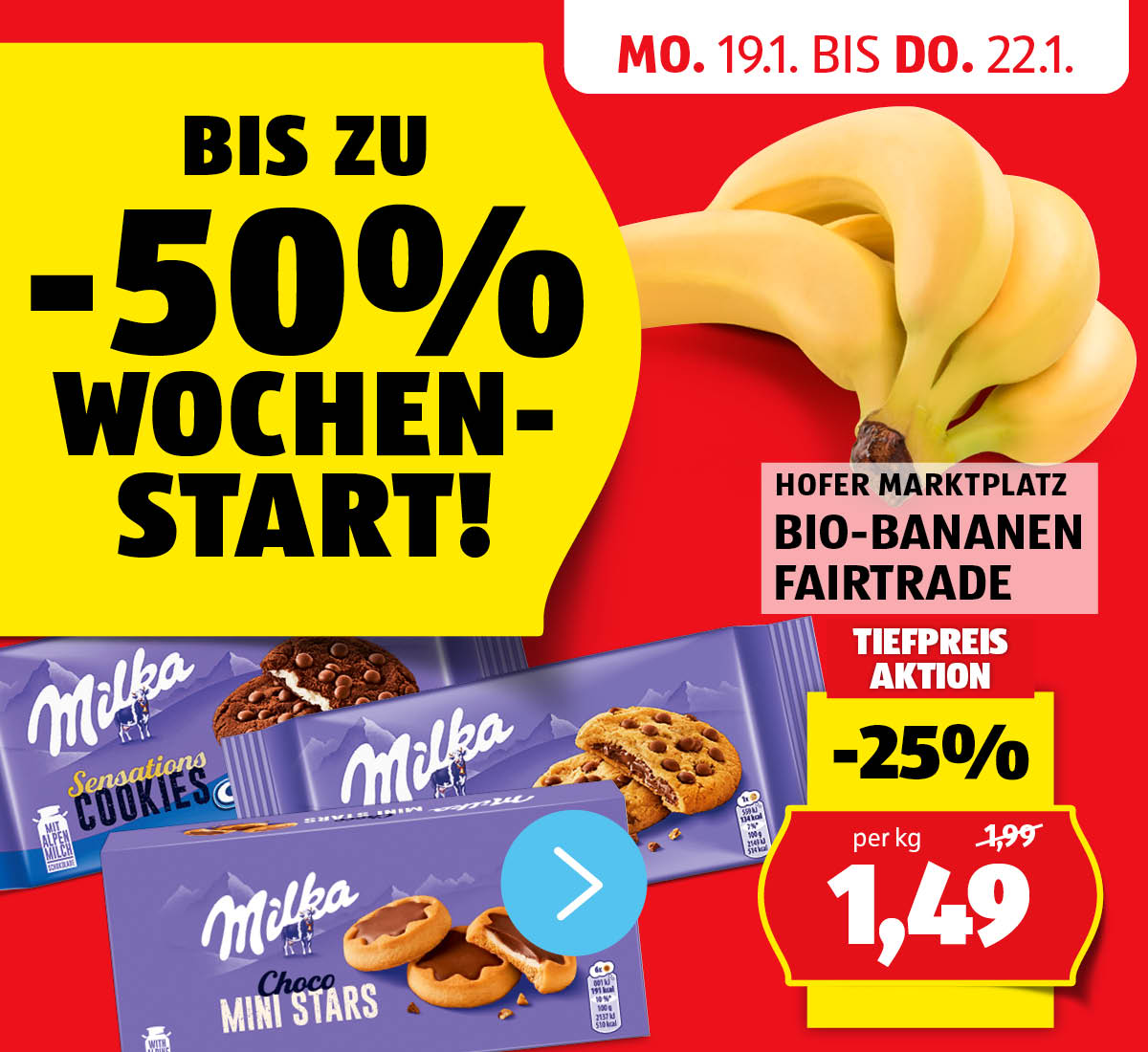 Aktionen: HOFER Wochenstart! - Angebote von 19.1. bis 22.1.