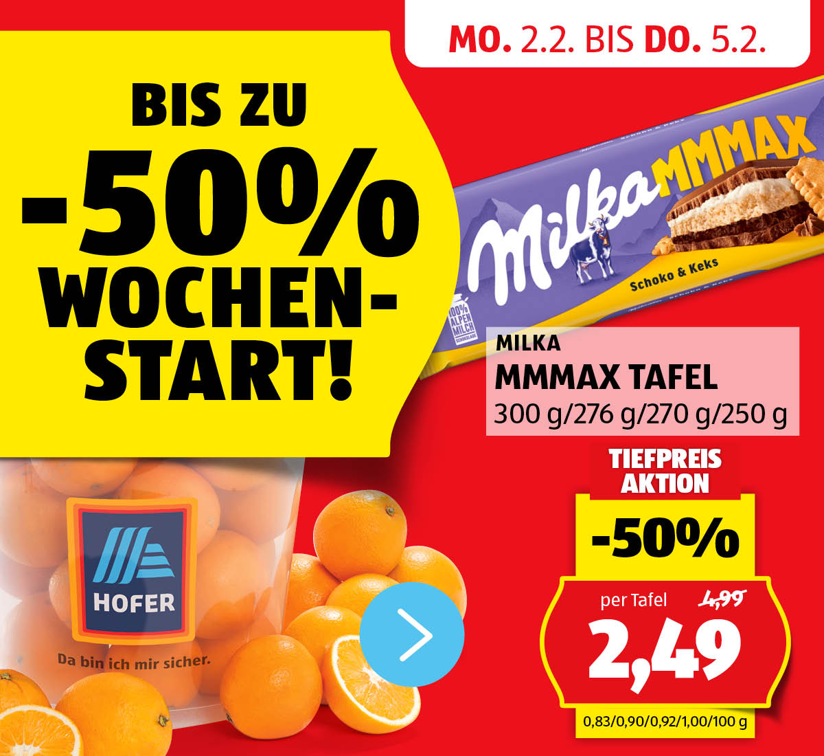 Aktionen: HOFER Wochenstart! - Angebote von 2.2. bis 5.2.