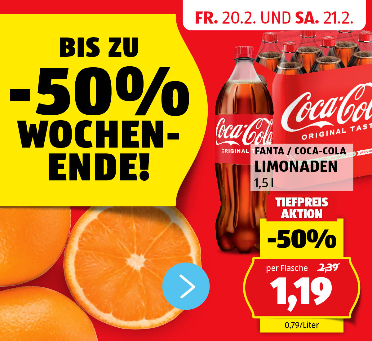 Aktionen: -50% Wochenende! – Angebote von 20.2. und 21.2.