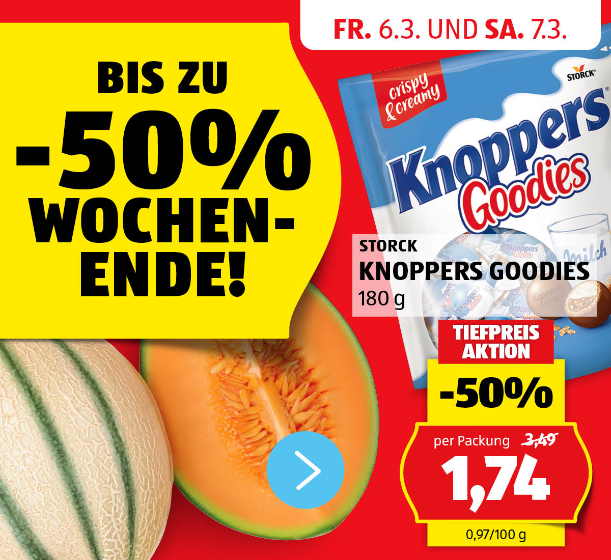 Aktionen: -50% Wochenende! – Angebote von 6.3. und 7.3.