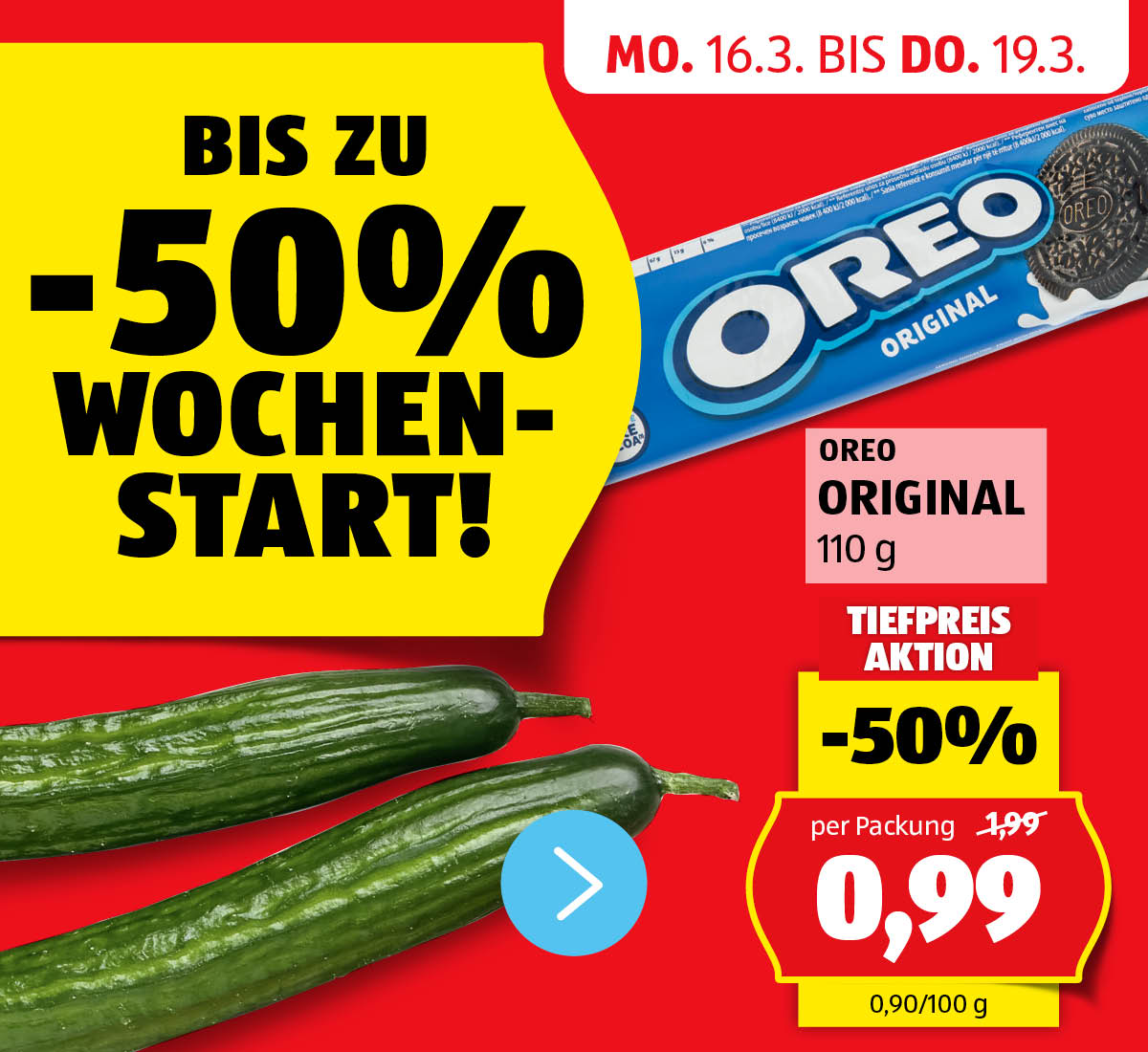 Aktionen: HOFER Wochenstart! – Angebote von 16.3. bis 19.3.