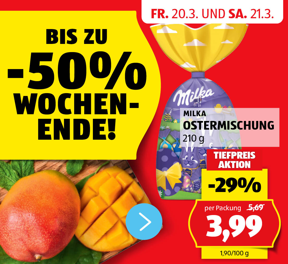 Aktionen: -50% Wochenende! – Angebote von 20.3. und 21.3.