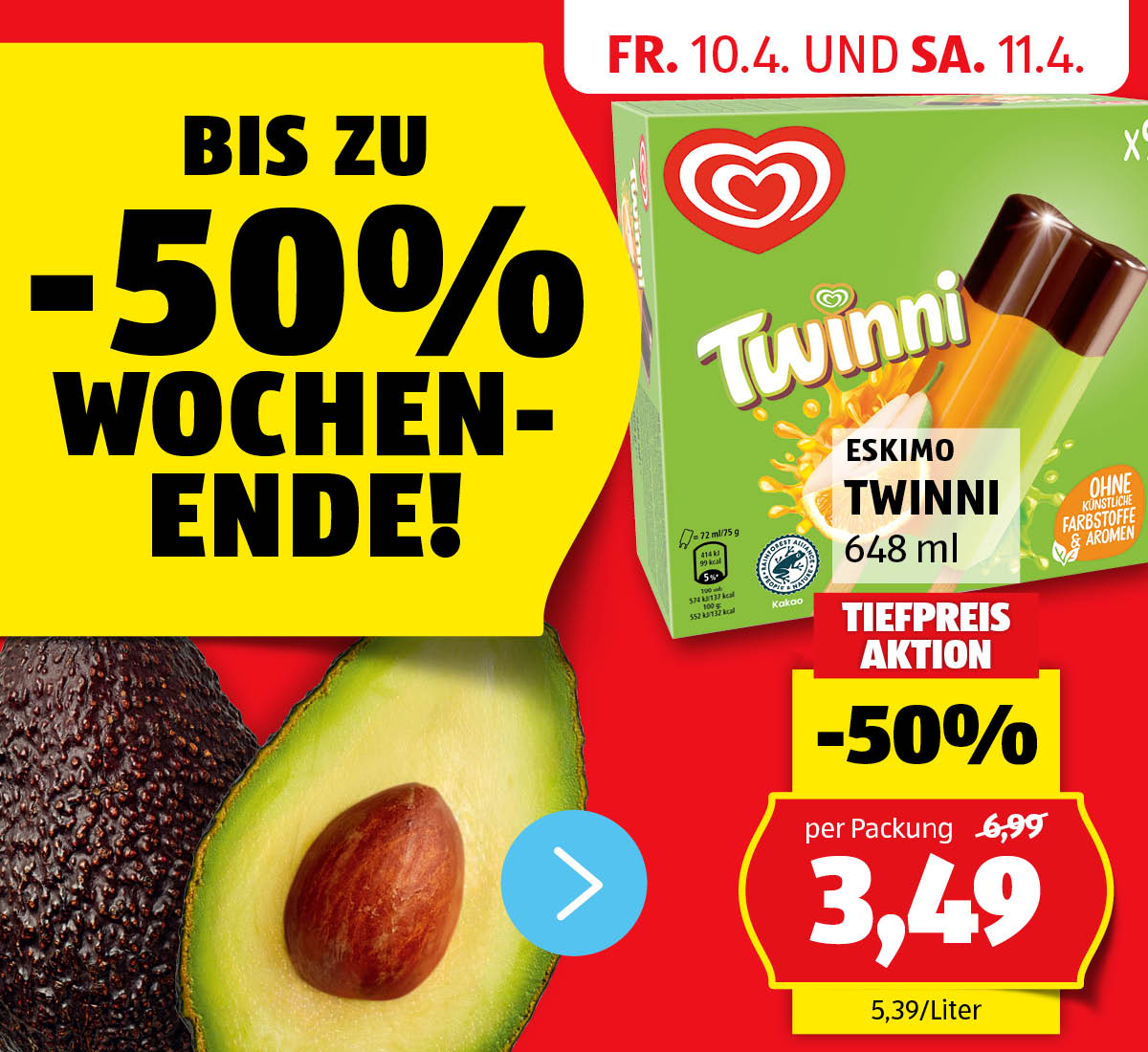 Aktionen: -50% Wochenende! – Angebote von 10.4. und 11.4.