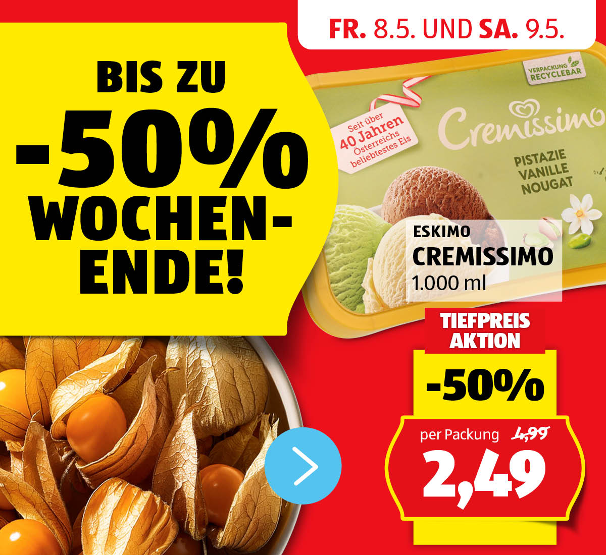 Aktionen: -50% Wochenende! – Angebote von 8.5. und 9.5.