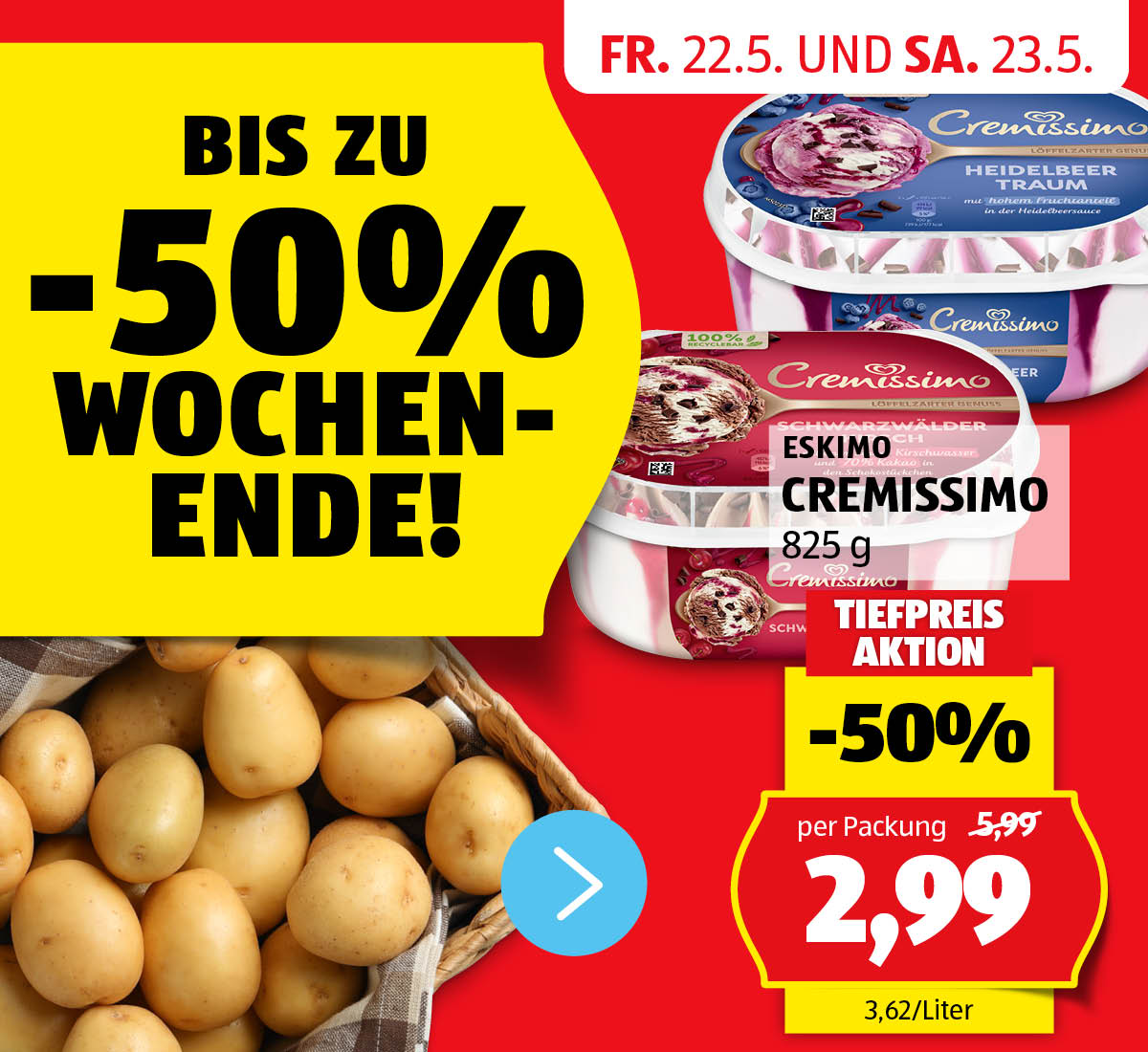 Aktionen: -50% Wochenende! – Angebote von 22.5. und 23.5.