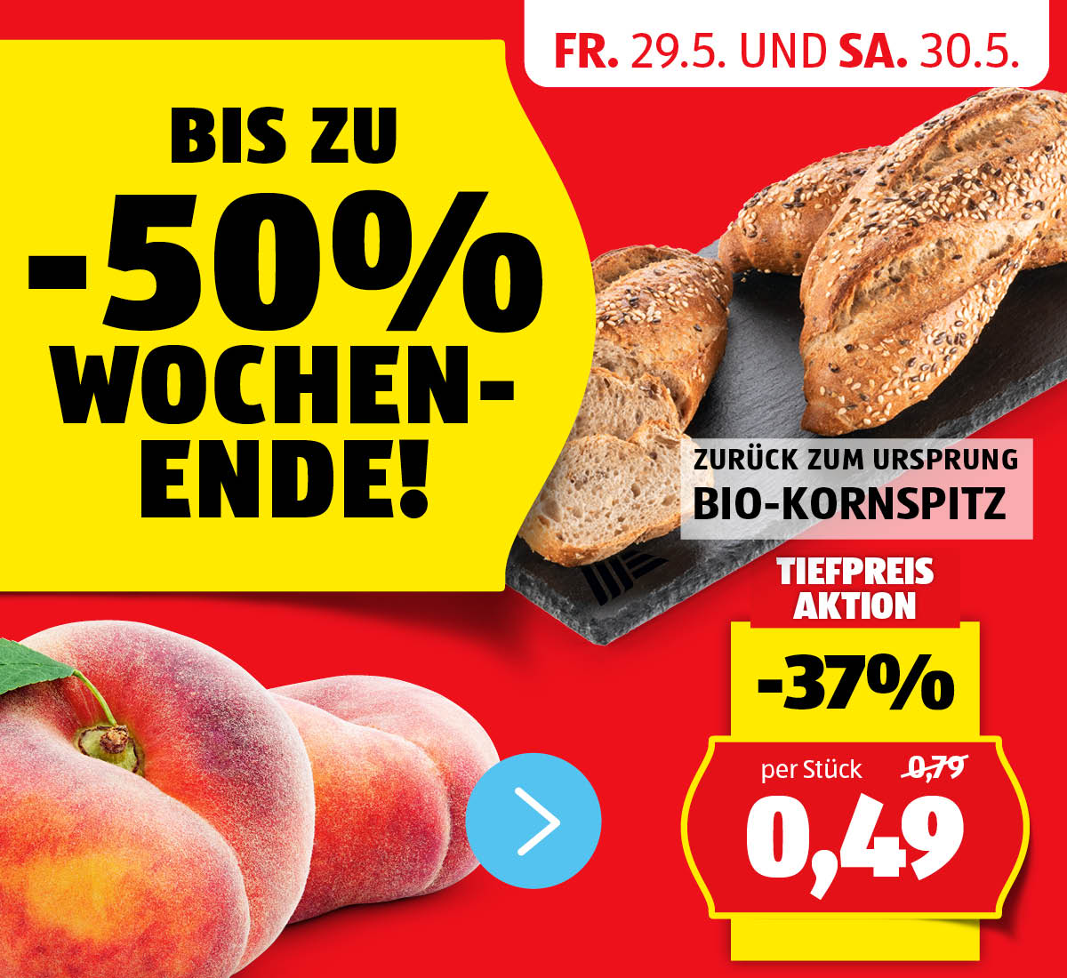 Aktionen: -50% Wochenende! – Angebote von 29.5. und 30.5.