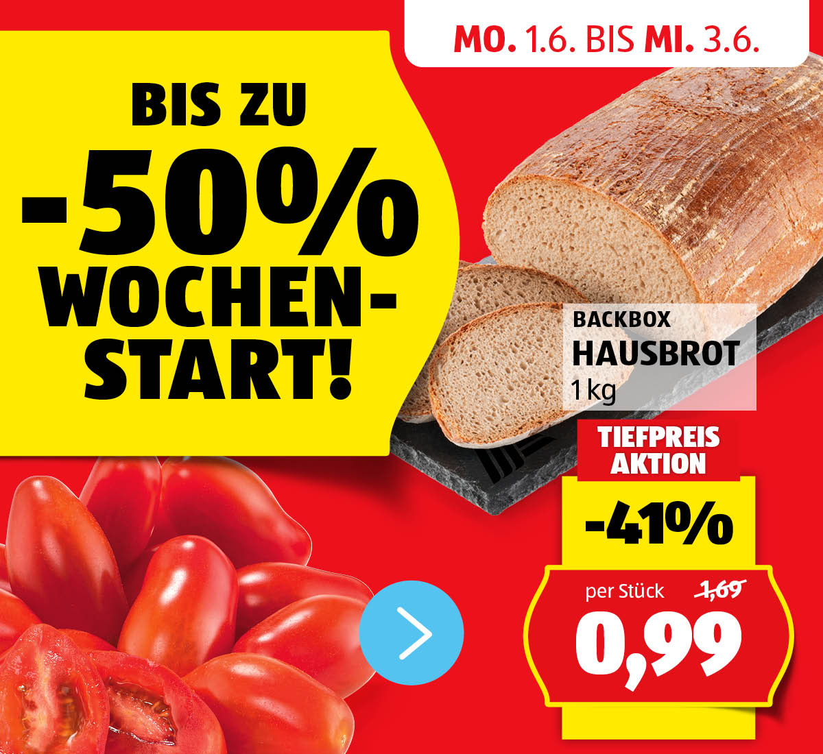 Aktionen: HOFER Wochenstart! – Angebote von 1.6. bis 3.6.